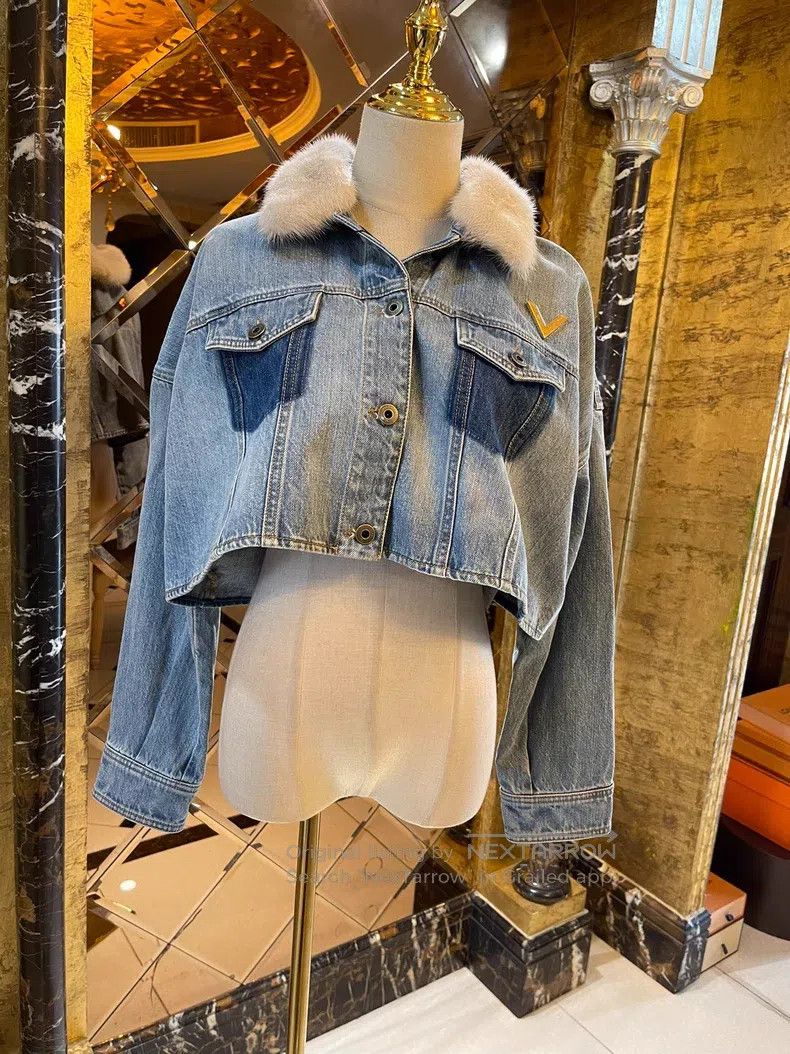 Valentino Valentino Logo cape dropped shoulder silhouette denim jack Size M / US 6-8 / IT 42-44 - 2 Thumbnail