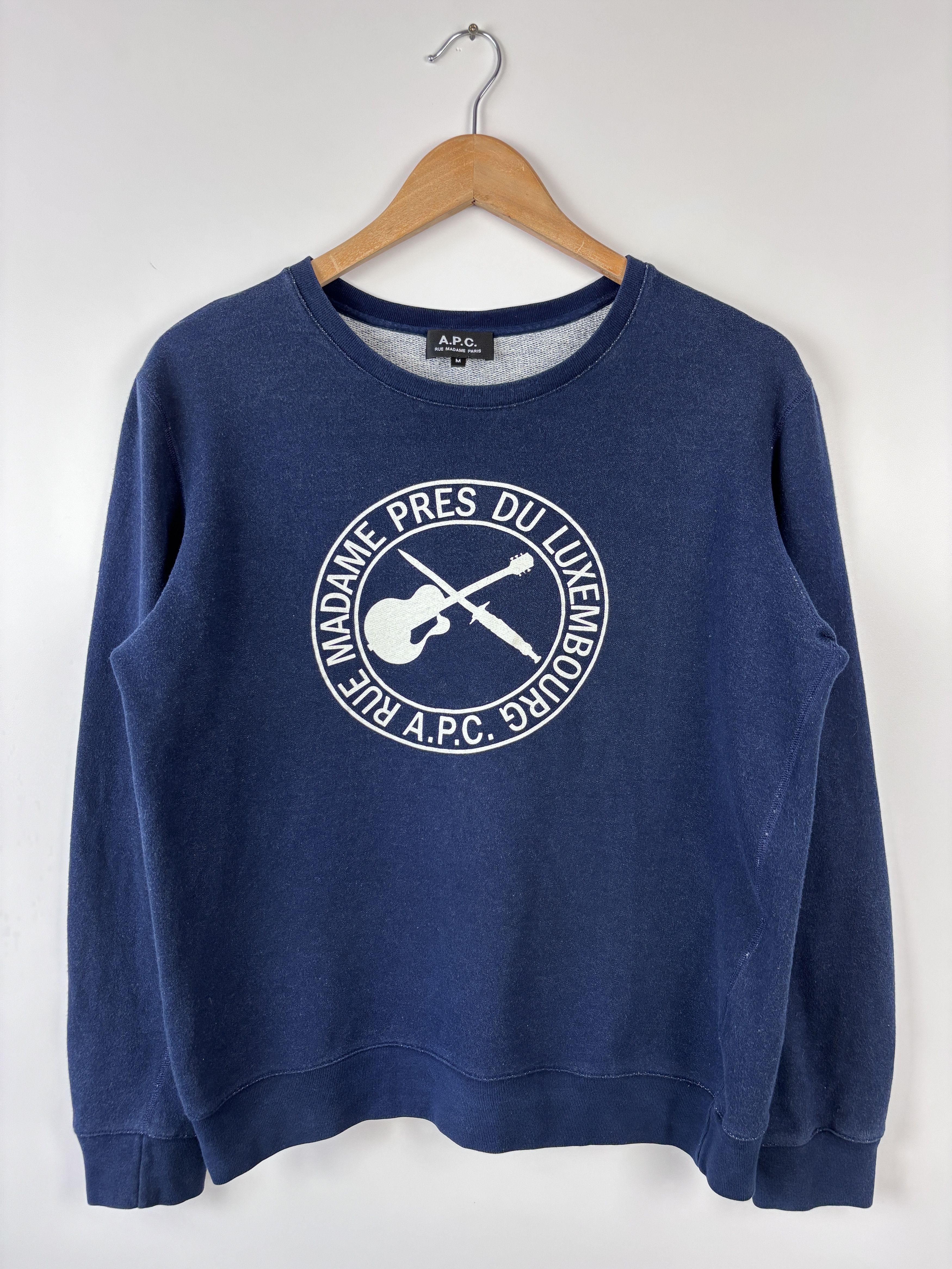 A.P.C. Womens A.P.C. Longsleeve Sweatshirt Pullover Blue Size M Size M / US 6-8 / IT 42-44 - 1 Thumbnail