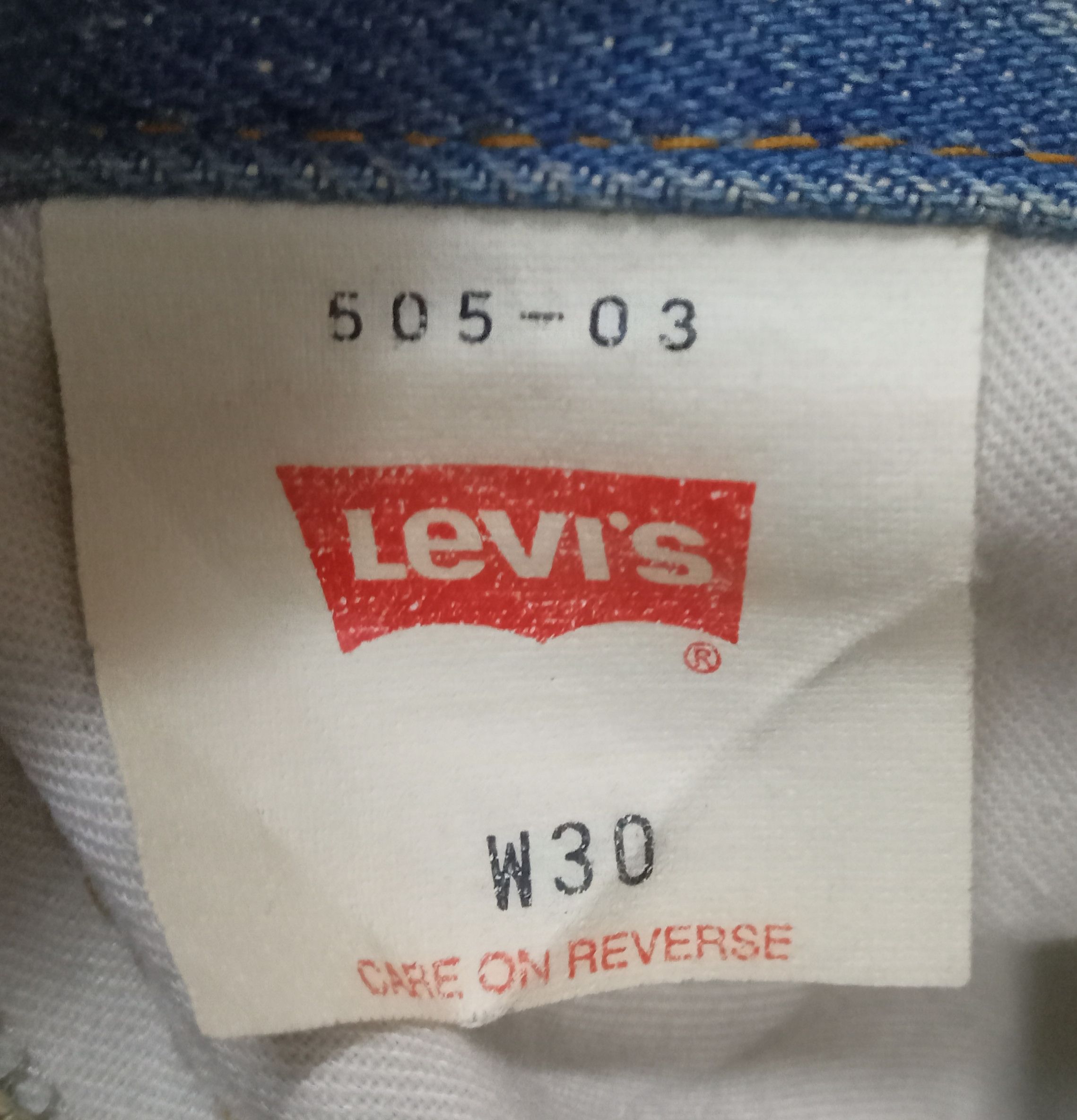 Levi's Vintage Levi's 505 Rare Special Edition Leather Patch Jeans Size US 30 / EU 46 - 4 Thumbnail