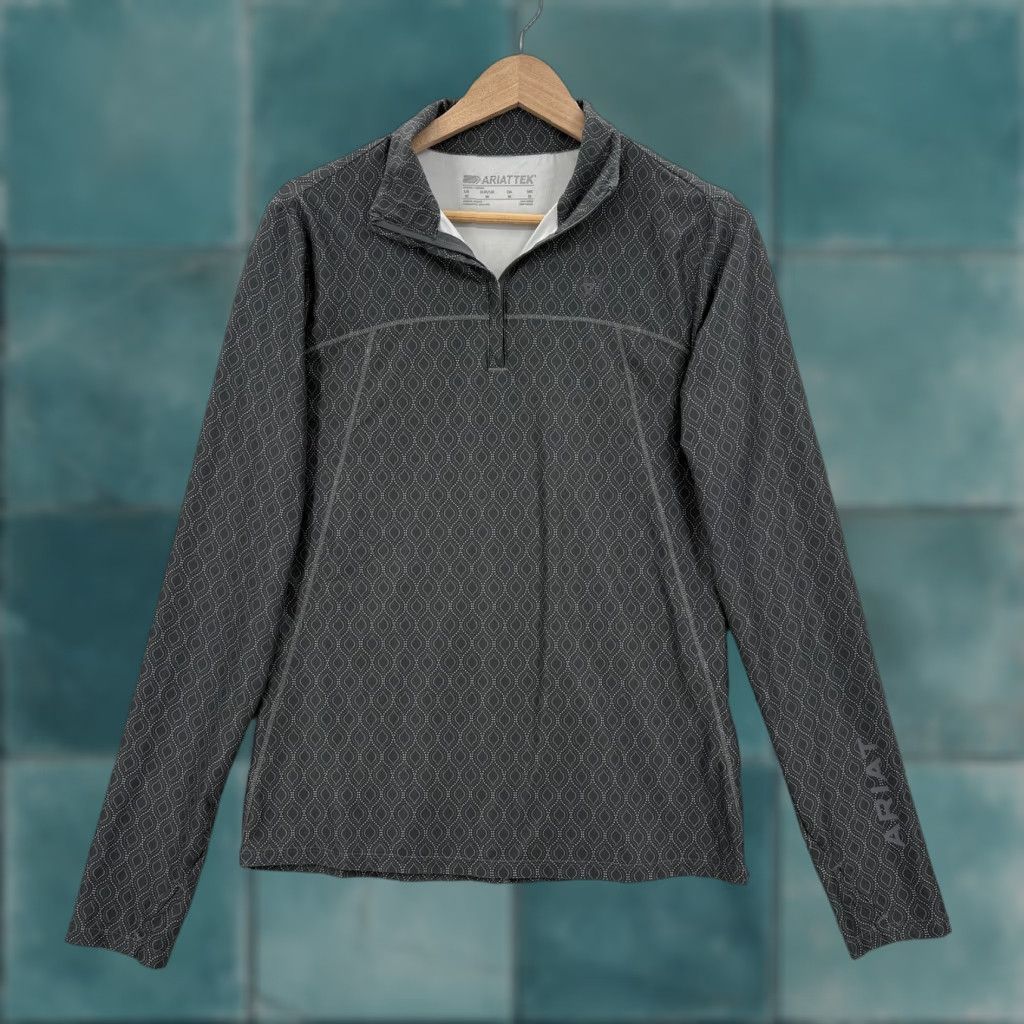Ariat Ariat Lowell 3.0 Pullover Womens M Gray 1/4 Zip ARIATTEK Riding Long Sleeve Size M / US 6-8 / IT 42-44 - 1 Thumbnail