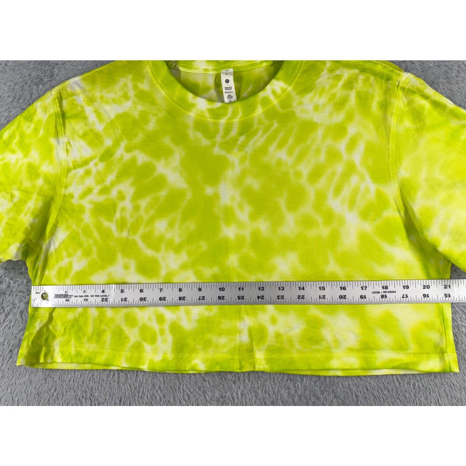 Lululemon Lululemon Shirt Women 8 Green Tie Dye All Yours Cropped Cotton T-Shirt W3GBPS Size M / US 6-8 / IT 42-44 - 7 Thumbnail