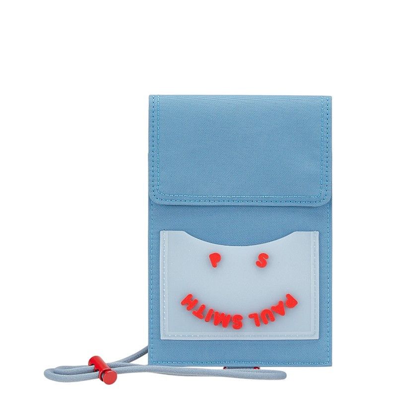 Paul Smith Paul Smith Polyester Happy Face Shoulder Bag Others Crossbody Bag in Blue, Women's