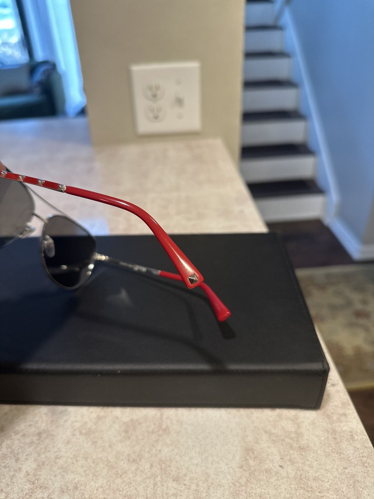 Valentino Silver Mirrored Aviator Sunglasses Size ONE SIZE - 7 Thumbnail