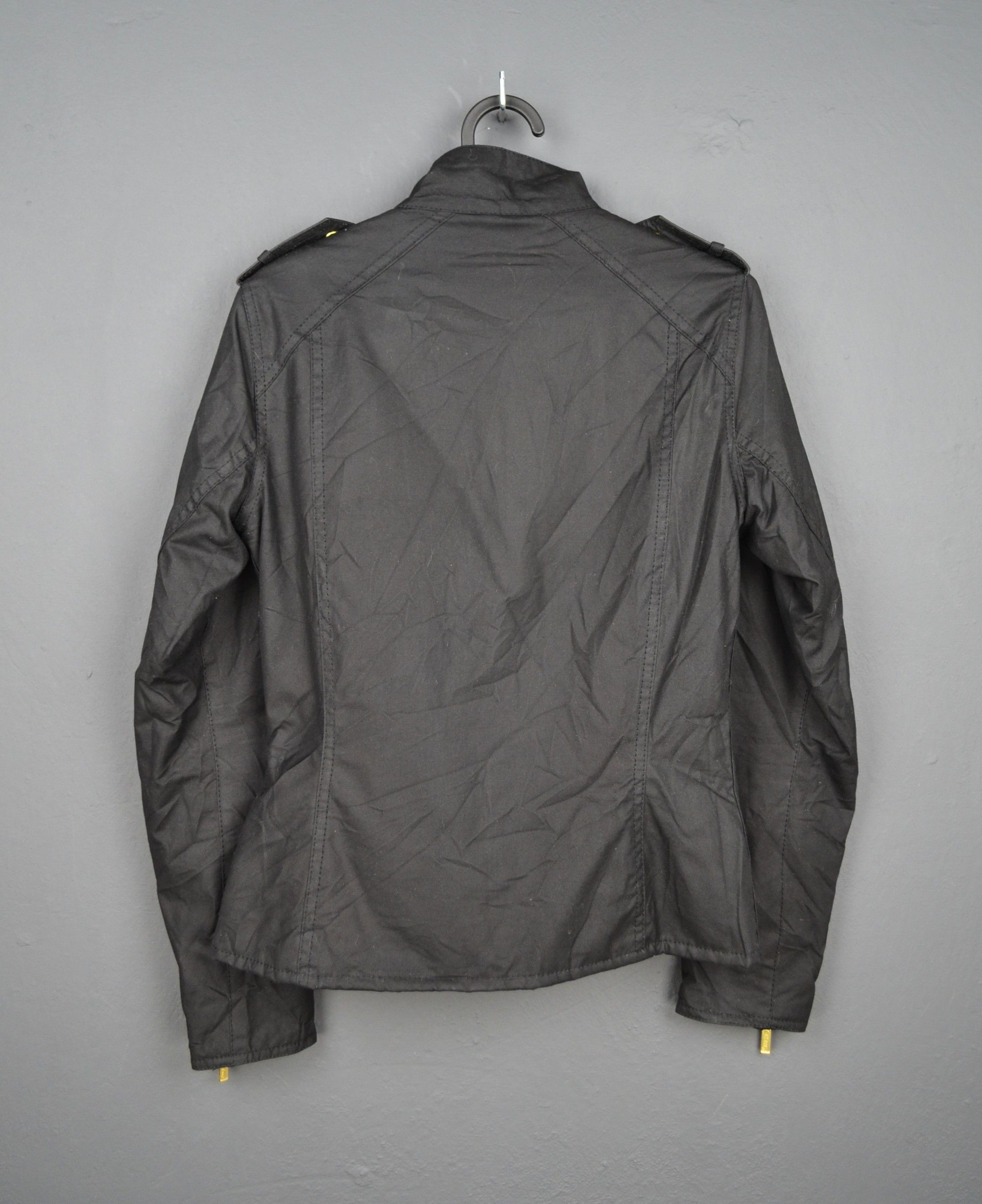 Barbour Barbour International Chicara Wax Jacket Biker Black Streak Size S / US 4 / IT 40 - 10 Thumbnail