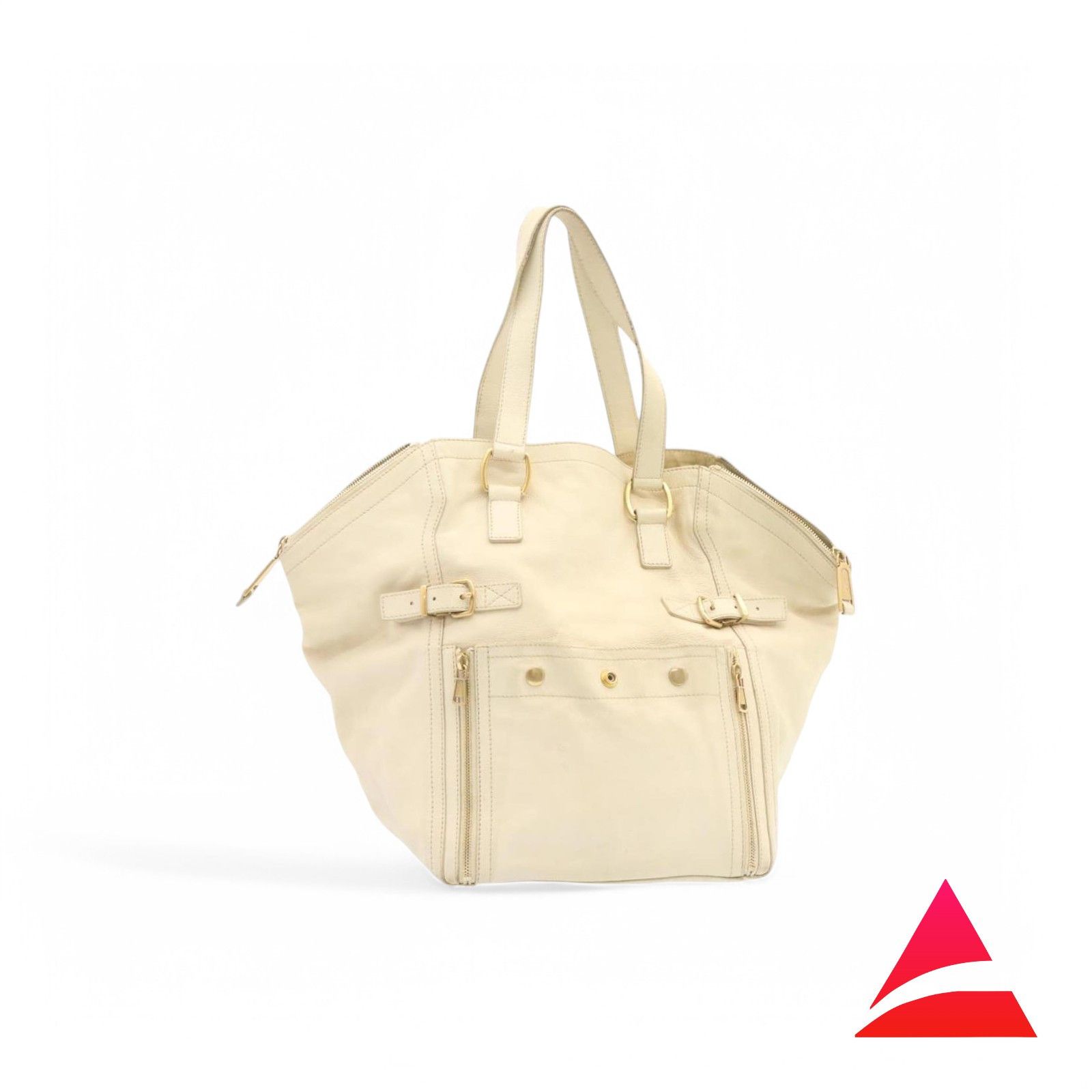 Yves Saint Laurent Yves Saint Laurent - Cassandra Handbag YSL Leather White Size ONE SIZE - 1 Thumbnail