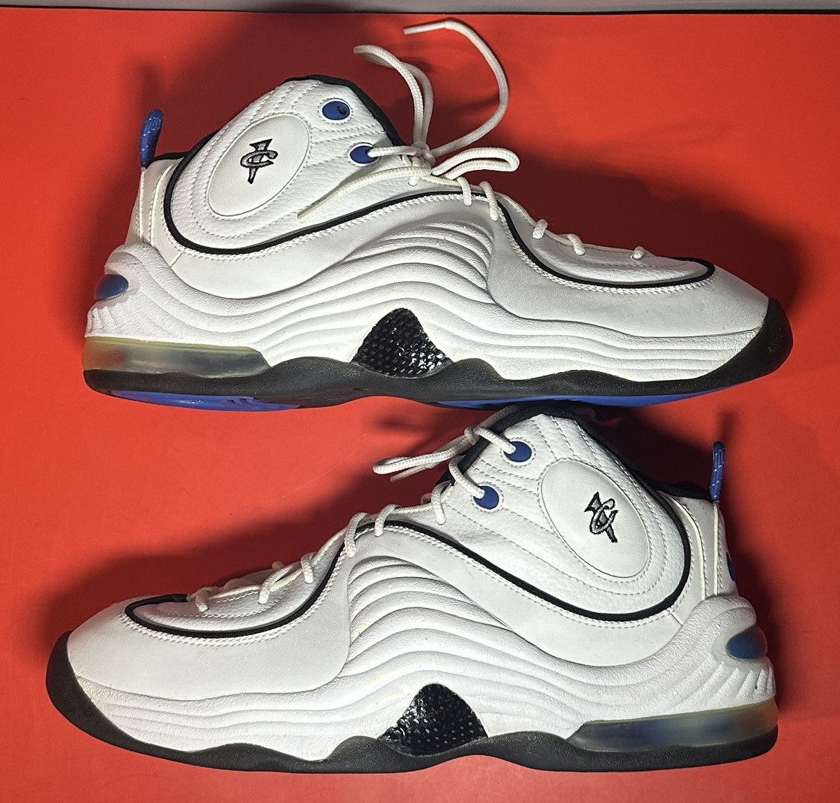 Nike Size 10.5 - Nike Air Penny 2 White Varsity Royal Size US 10.5 / EU 43-44 - 2 Thumbnail
