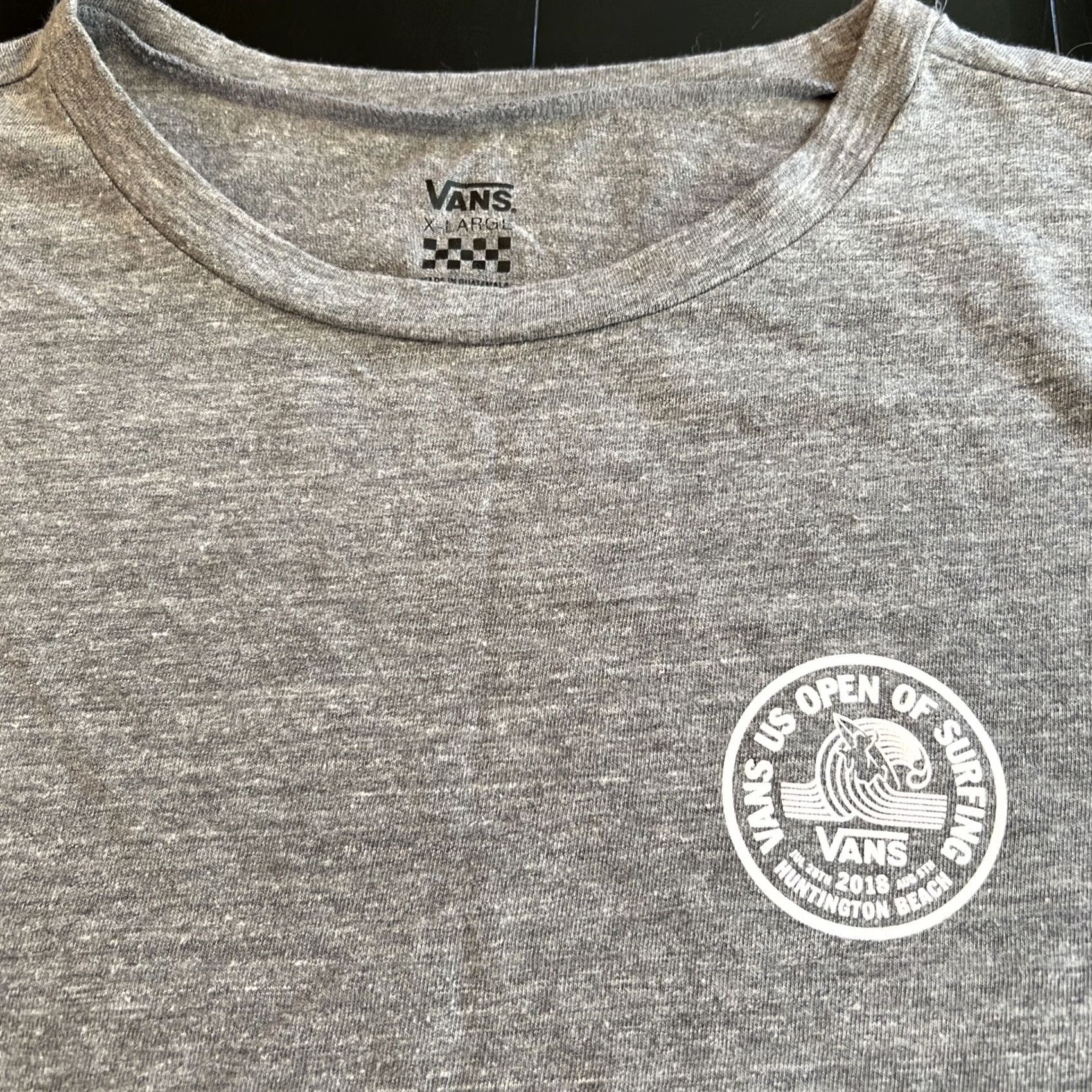 Vans VANS Surf Shirt Women’s XL T-Shirt Gray Short Sleeve Crew Neck 2018 WSL US Open Huntington Beach Aquaman Limited Edition Vintage No N/A Size XL / US 12-14 / IT 48-50 - 5 Thumbnail