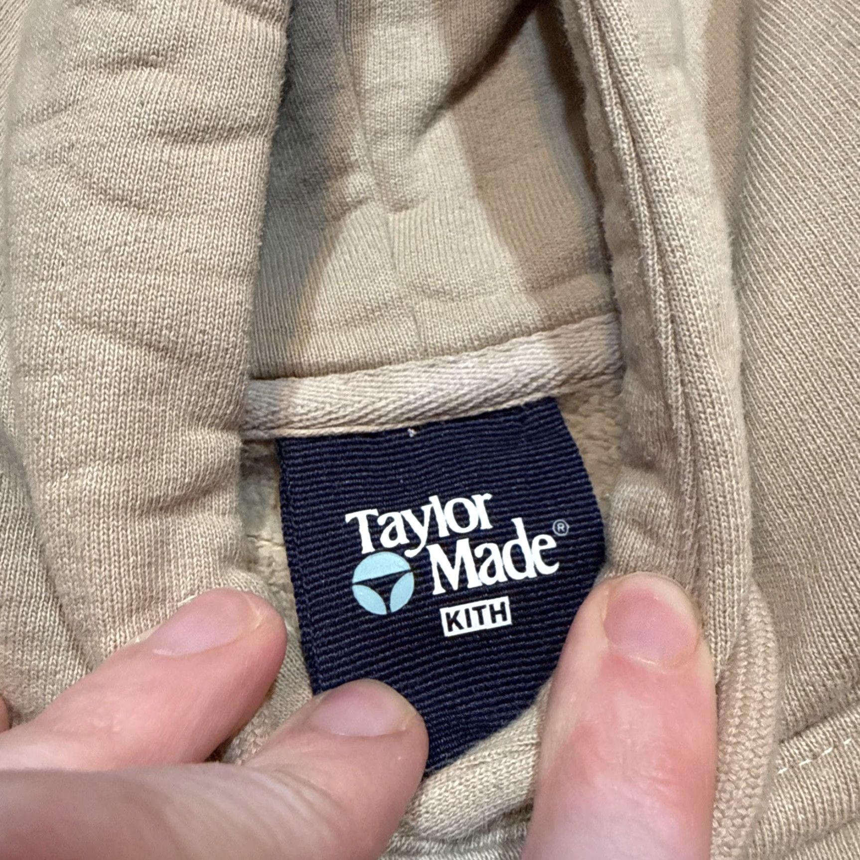 Kith Kith x TaylorMade Hoodie Mens Small Beige Cotton Fleece Logo Pullover 2022 Collection Winter Fall Spring Sleeve Long Size US S / EU 44-46 / 1 - 3 Thumbnail