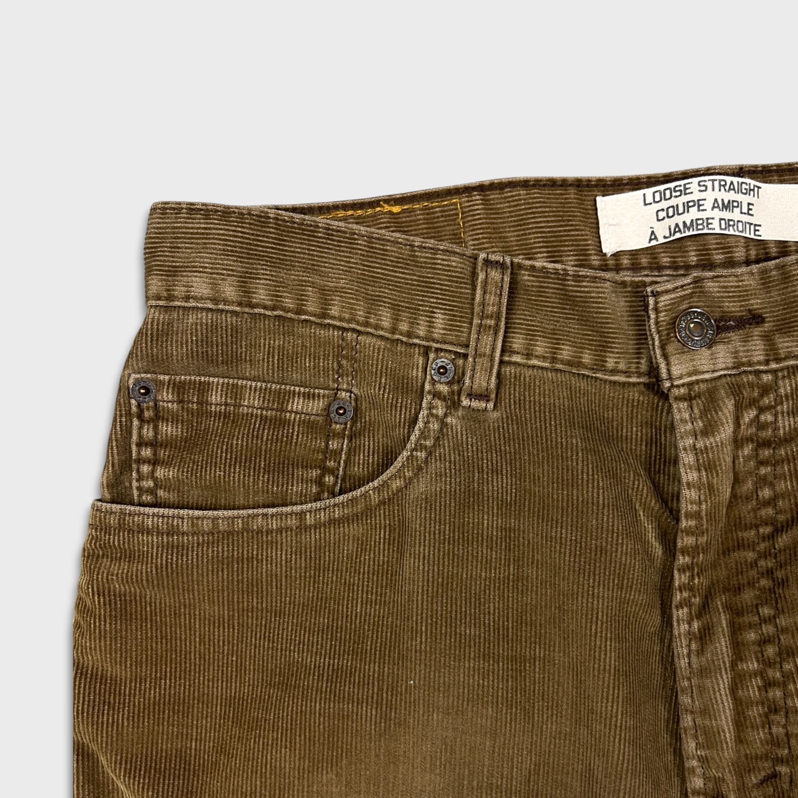Levi's × Vintage Levi's 569 Pants 34x32 Loose Straight Corduroy Baggy Jeans Size US 34 / EU 50 - 3 Thumbnail