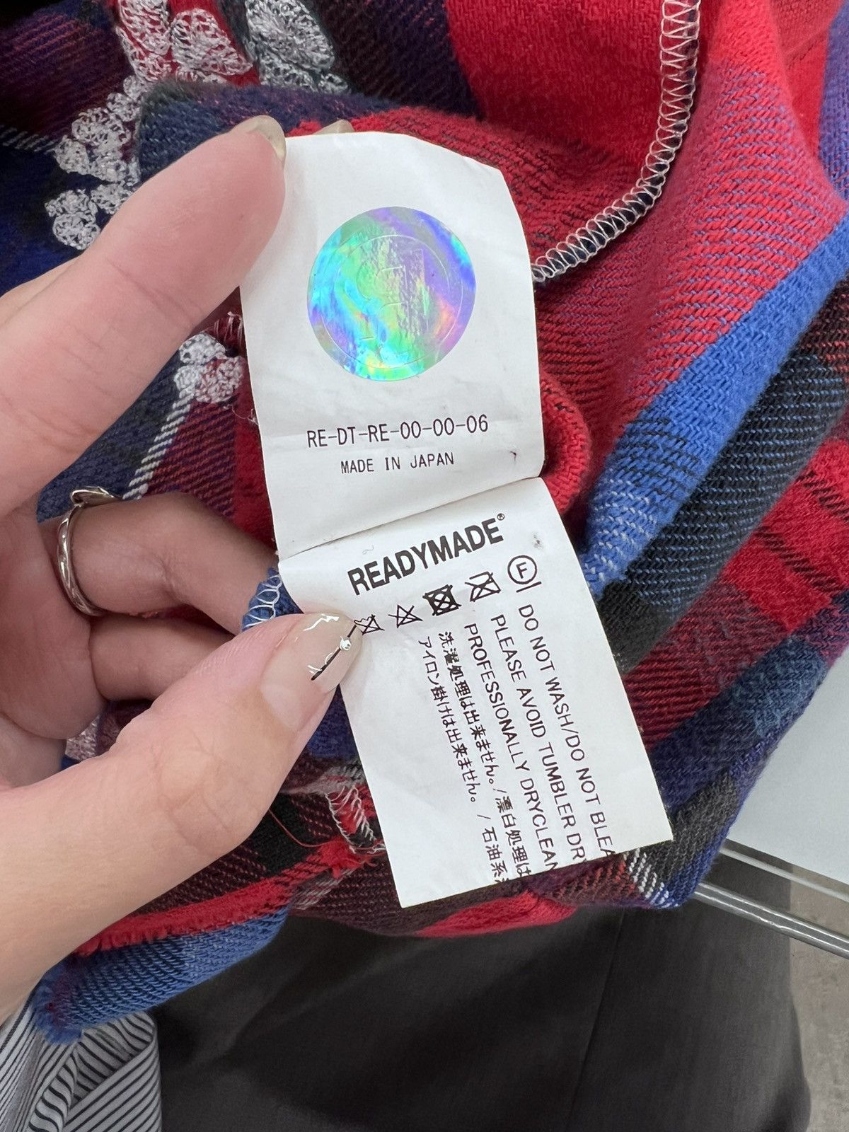 DENIM TEARS × READYMADE READYMADE x Denim Tears Wreath Check Shirt Size US S / EU 44-46 / 1 - 9 Thumbnail