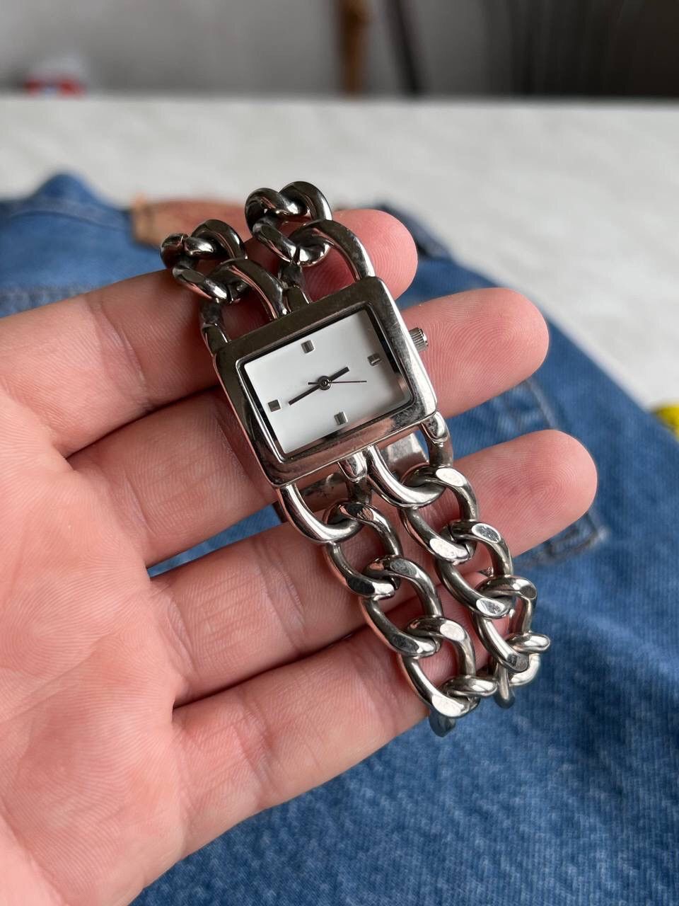 Japanese Brand Vintage Japanese style Chain Metal futuristic Watch Bracelet Size ONE SIZE - 3 Thumbnail
