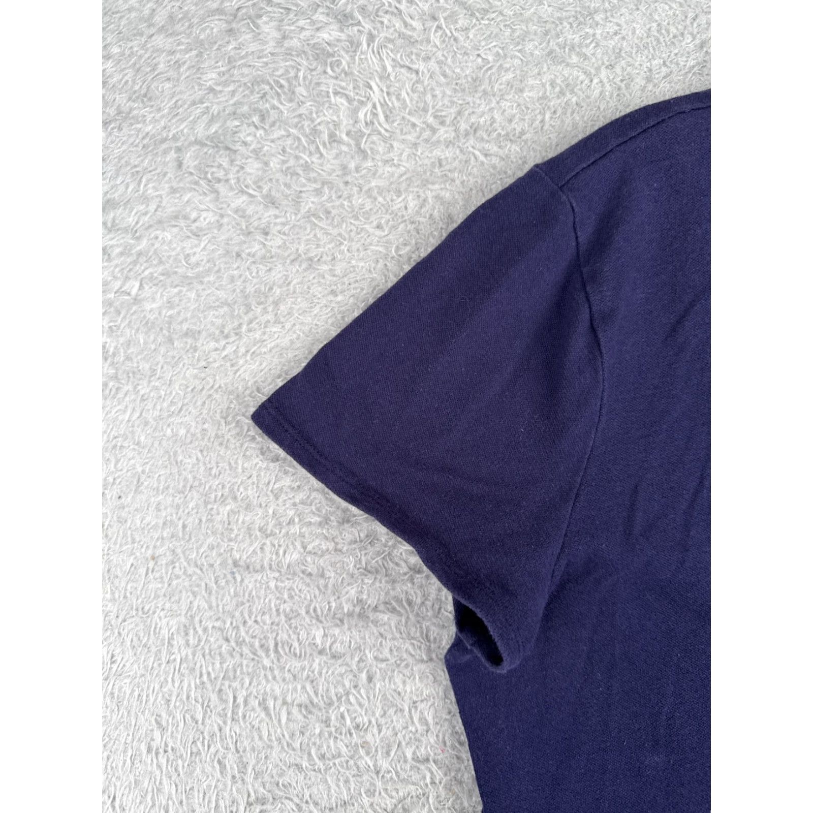 Tommy Hilfiger Tommy Hilfiger Shirt Women Large Blue Cotton Blend Short Sleeve Polo Logo Womens Size L / US 10 / IT 46 - 3 Thumbnail