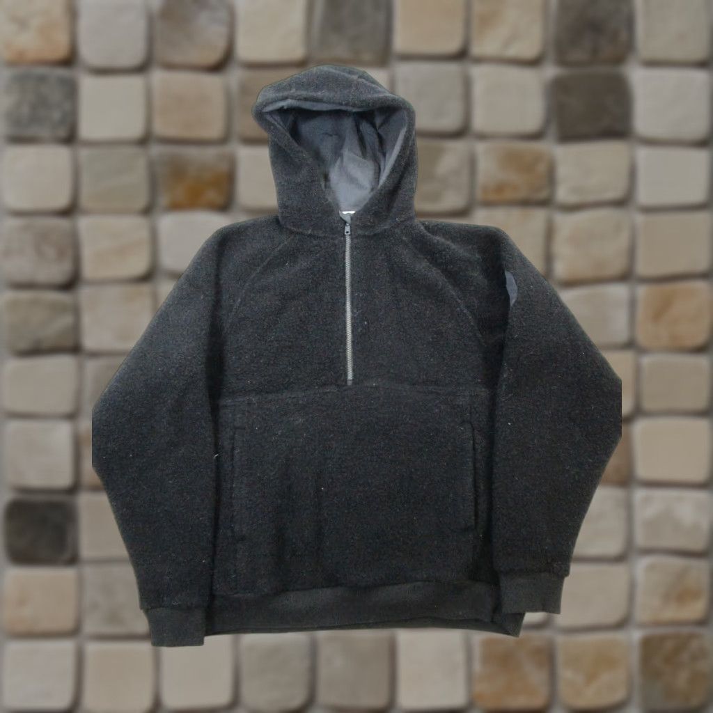 Outdoor Voices Outside Voices Outdoor Wool Anorak Jacket Womens Small Black Wool Blend Lining Solid Winter Fall Spring Regular Mens? Womens Size S / US 4 / IT 40 - 1 Thumbnail