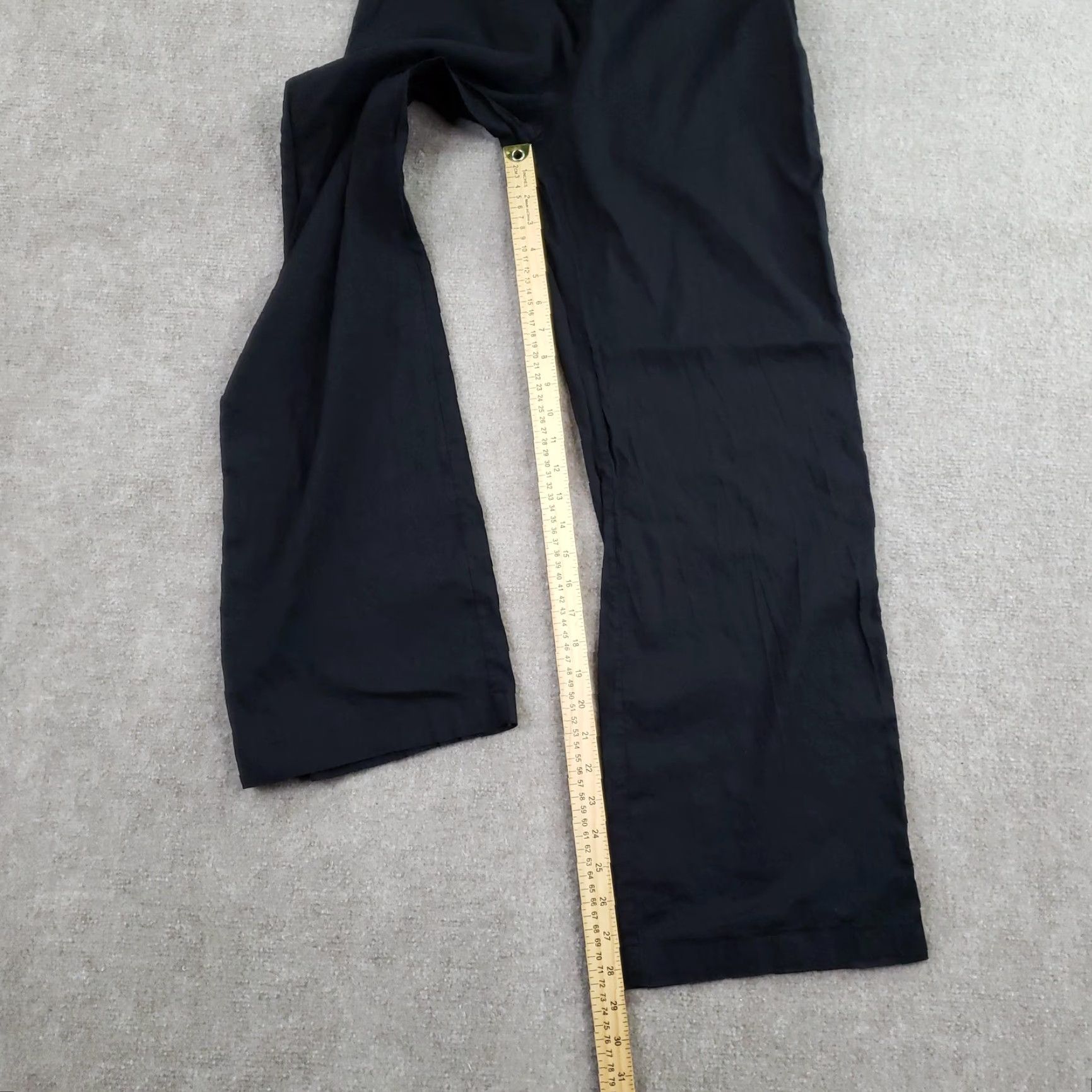 Eileen Fisher Eileen Fisher Wide Leg Dress Pants Womens 10 Black Zip Closure Italian Fabric Size 32" / US 10 / IT 46 - 2 Thumbnail
