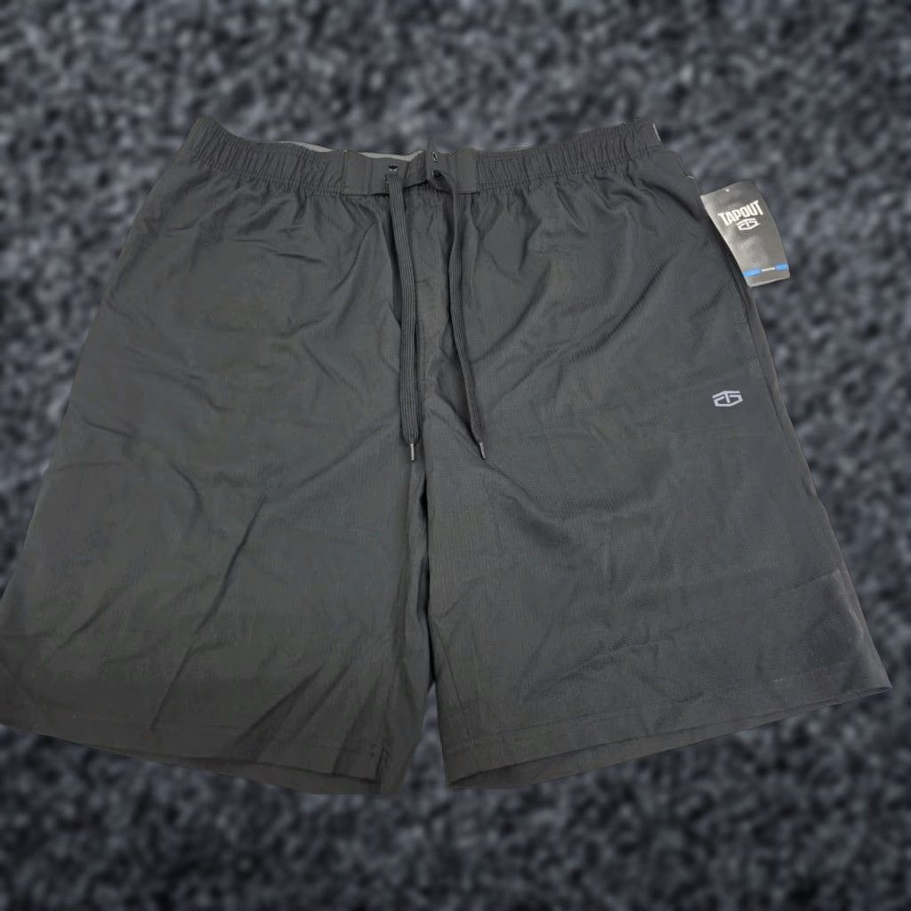Tapout Tapout Mens Mega Shorts Black Drawstring Pockets 2XL Athletic Activewear Shorts Men Regular Inseam 10in Slim? Size US 39 - 1 Thumbnail