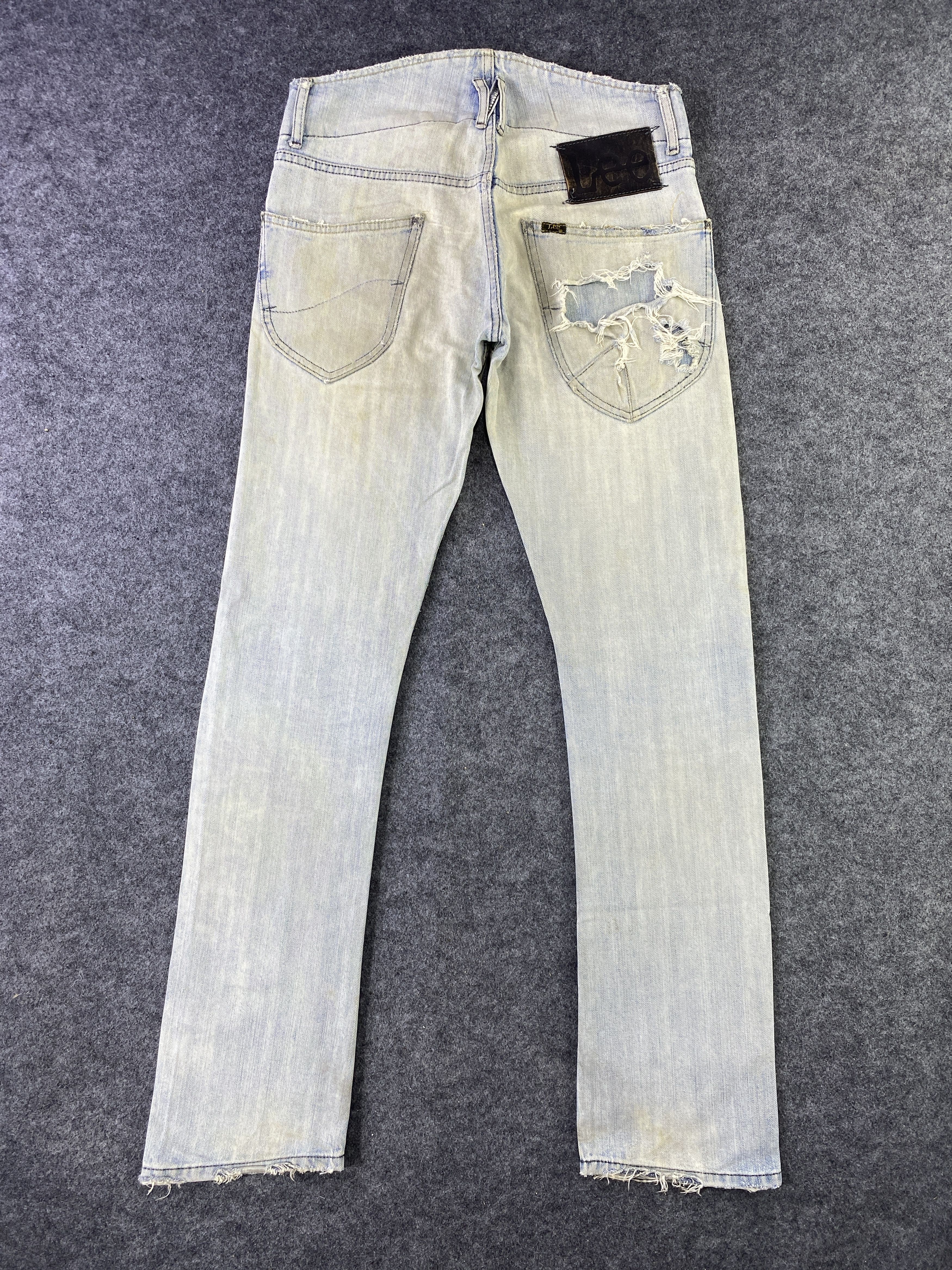 Lee Vintage Lee Low Waisted Distressed Jeans - J893 Size 30" / US 8 / IT 44 - 3 Thumbnail