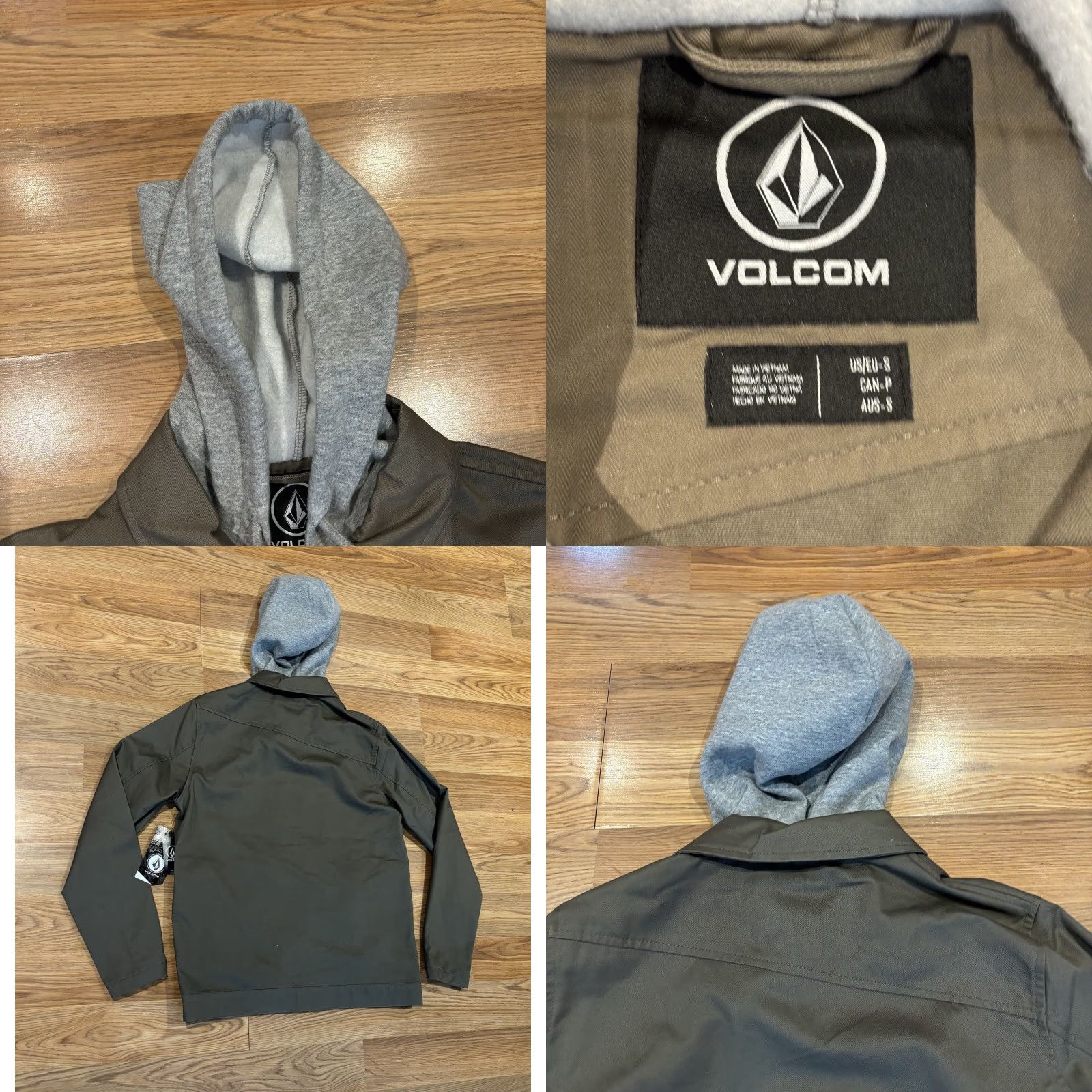 Volcom NWT Volcom Warren Jacket Mushroom Hooded Jacket Men’s Size Small Size US S / EU 44-46 / 1 - 8 Thumbnail