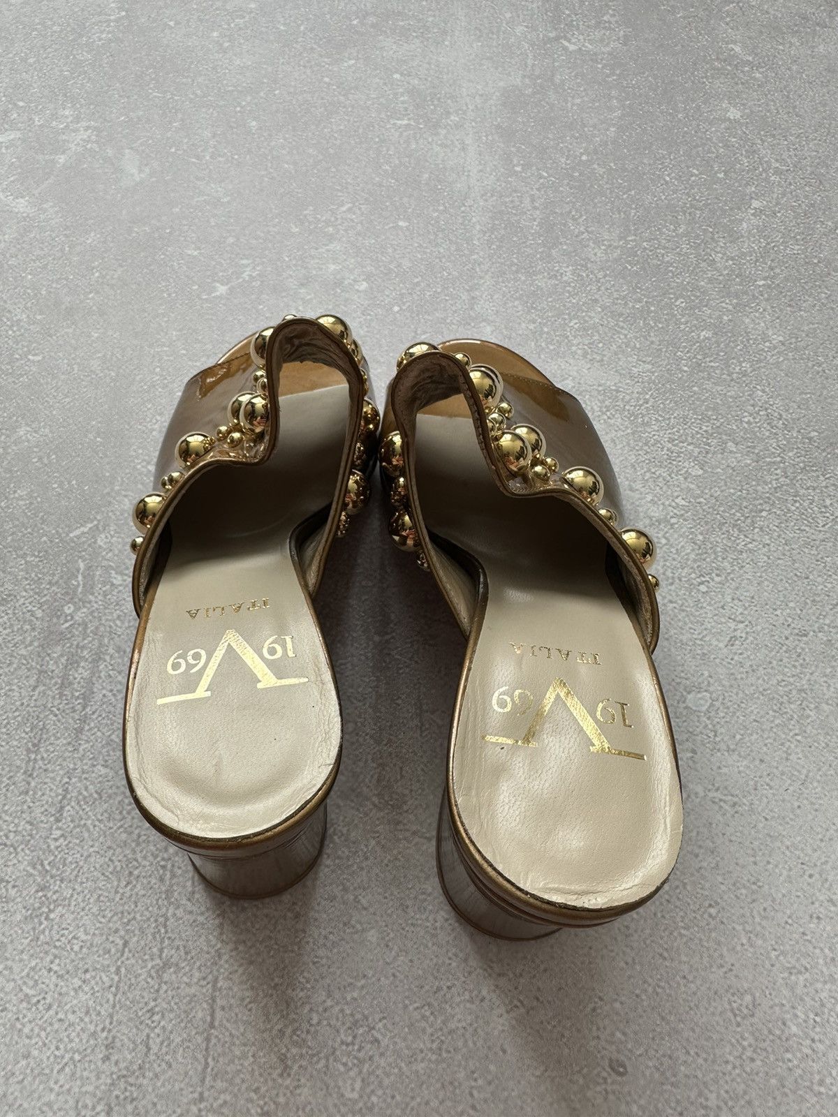 Versace versace 1969 shoes women platform gold size 36 made in Italy Size US 6 / IT 36 - 6 Thumbnail