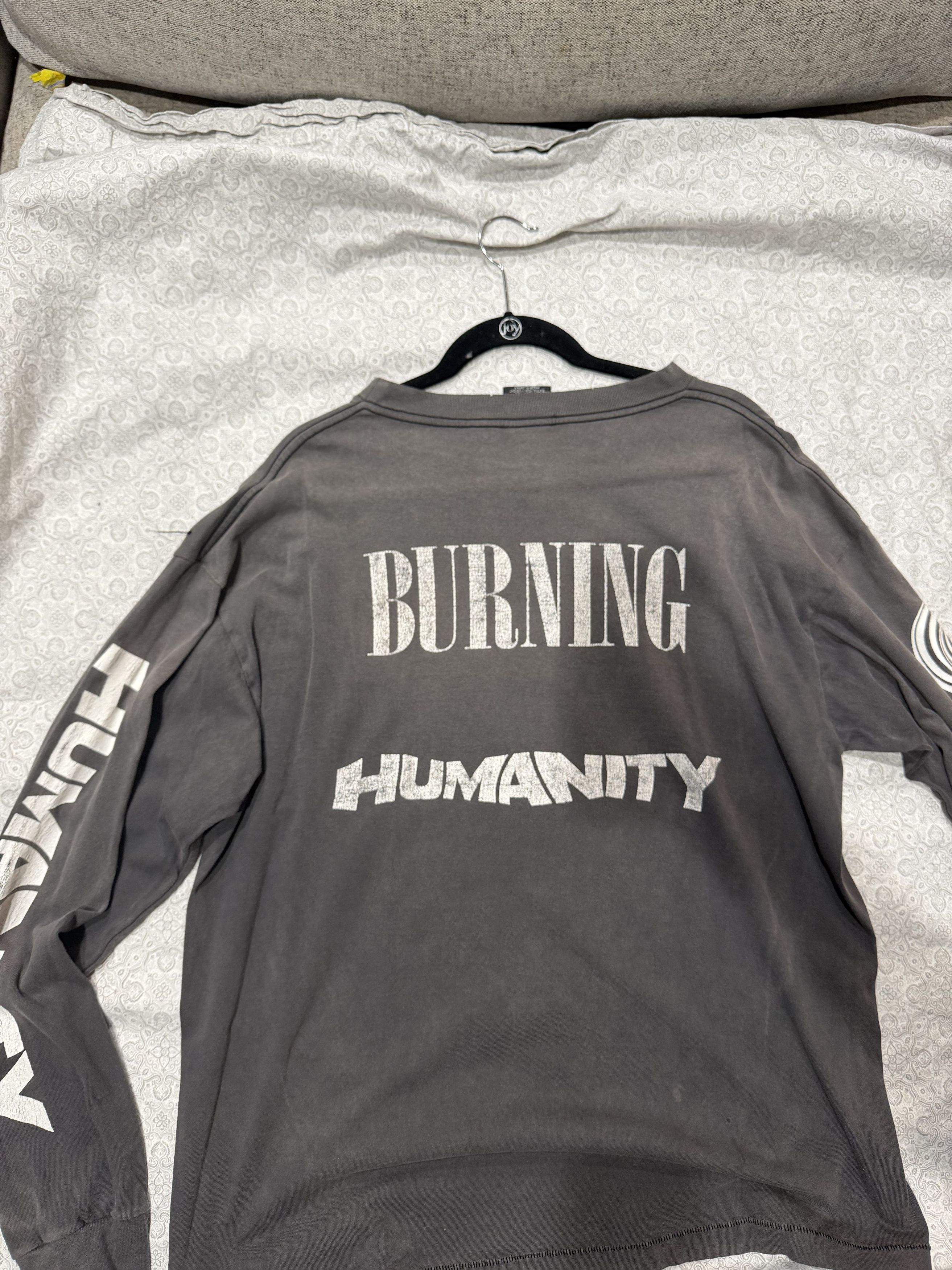Saint Michael Saint Michael Burning Long Sleeve Shirt Gray Size US L / EU 52-54 / 3 - 3 Thumbnail