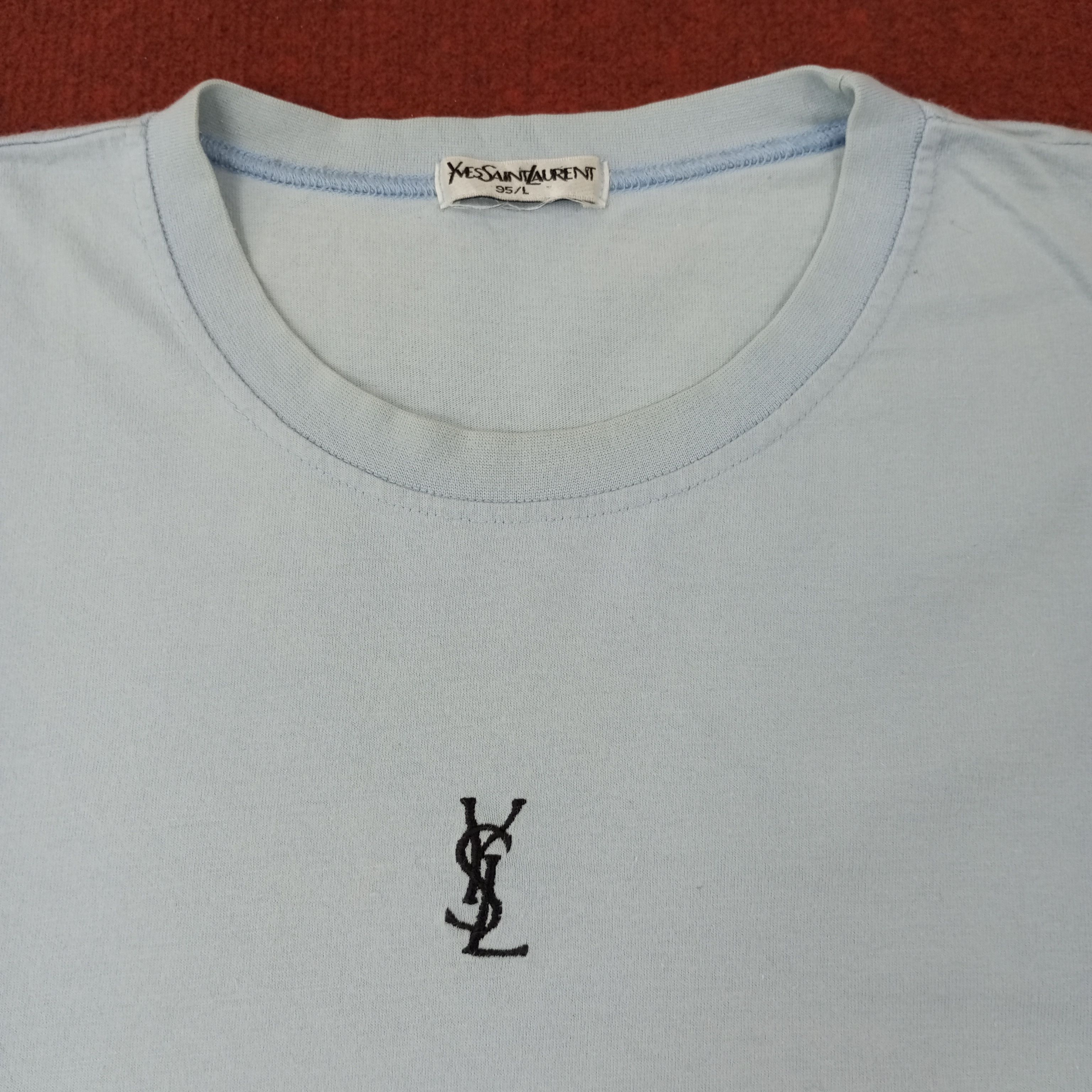 Vintage × Yves Saint Laurent Yves Saint Laurent YSL Small Logo Tshirt c219n12 Size US M / EU 48-50 / 2 - 2 Thumbnail