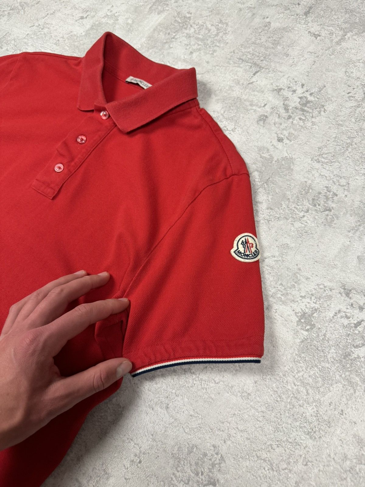 Moncler Moncler Polo T-shirt Red Size S Size US S / EU 44-46 / 1 - 5 Thumbnail