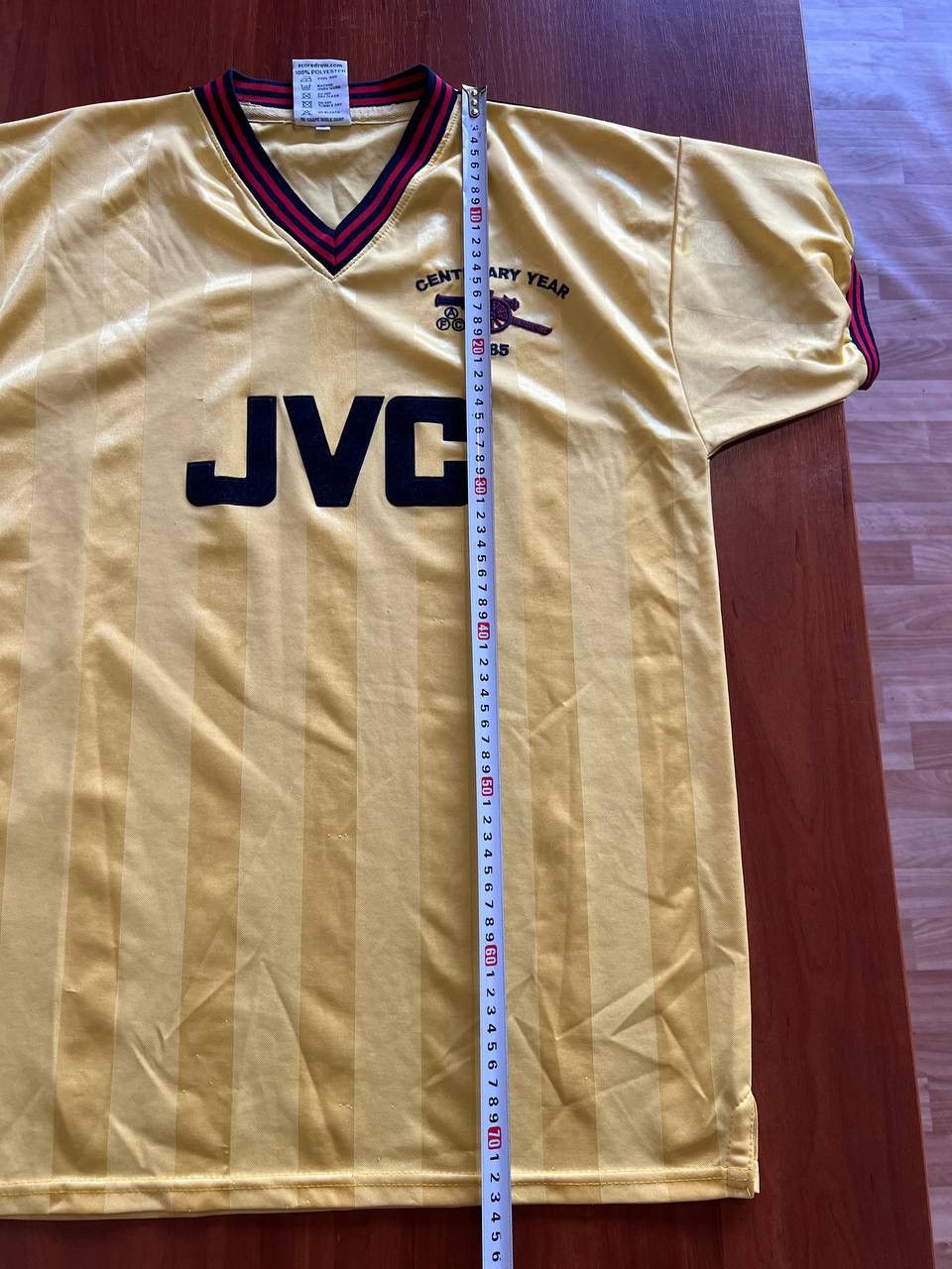 Vintage 1985 ARSENAL FC REMAKE SCORE DRAWSOCCER FOOTBALL JERSEY SZ M Size US M / EU 48-50 / 2 - 14 Thumbnail