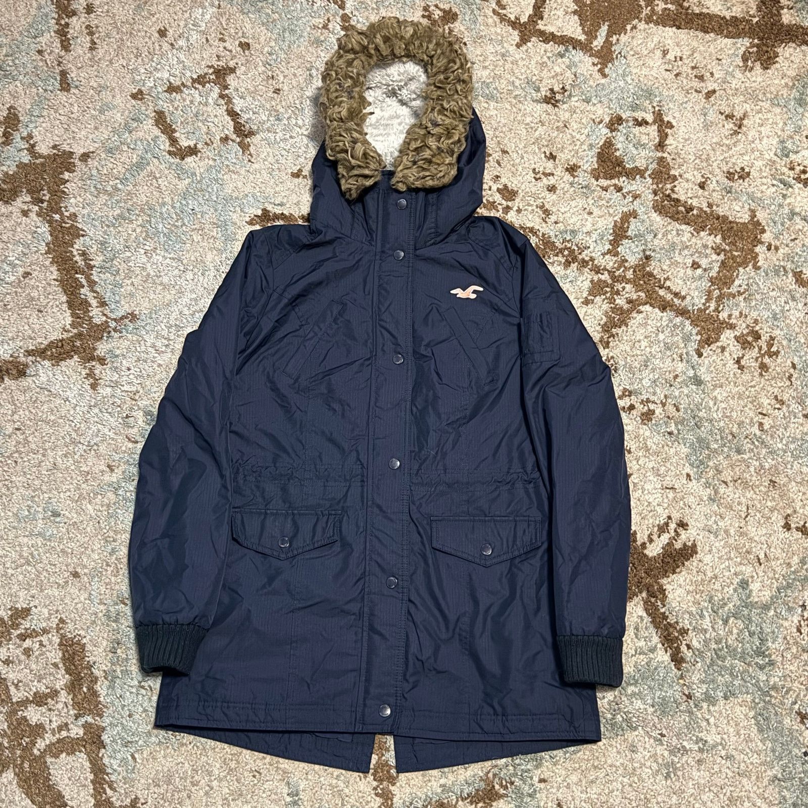 Hollister Hollister All Weather Jacket Womens Medium Faux Fur Hood Size M / US 6-8 / IT 42-44 - 1 Thumbnail