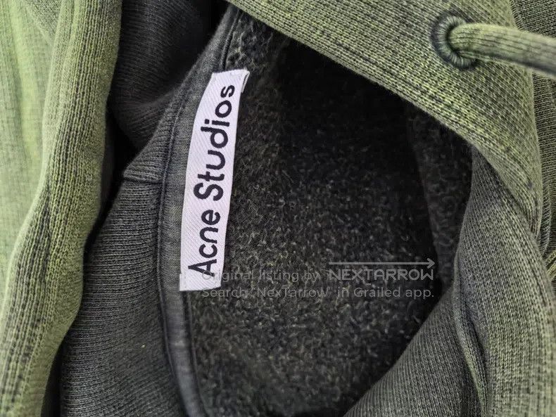 Acne Studios Acne Studios Crystal Wash Distressed Hoodie, Green Size US XL / EU 56 / 4 - 5 Thumbnail