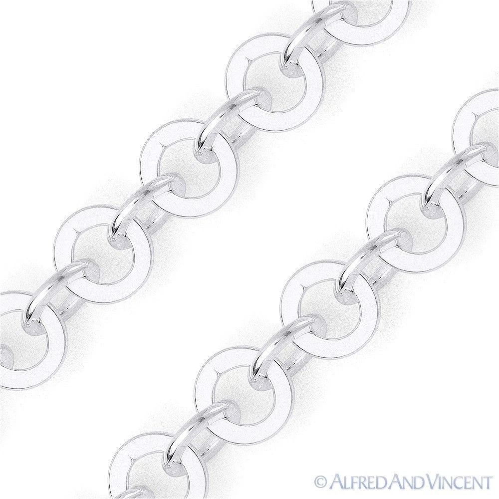 Other 5mm Round Drop Flat-Disc Link Chain Necklace - 22" Size ONE SIZE - 2 Thumbnail