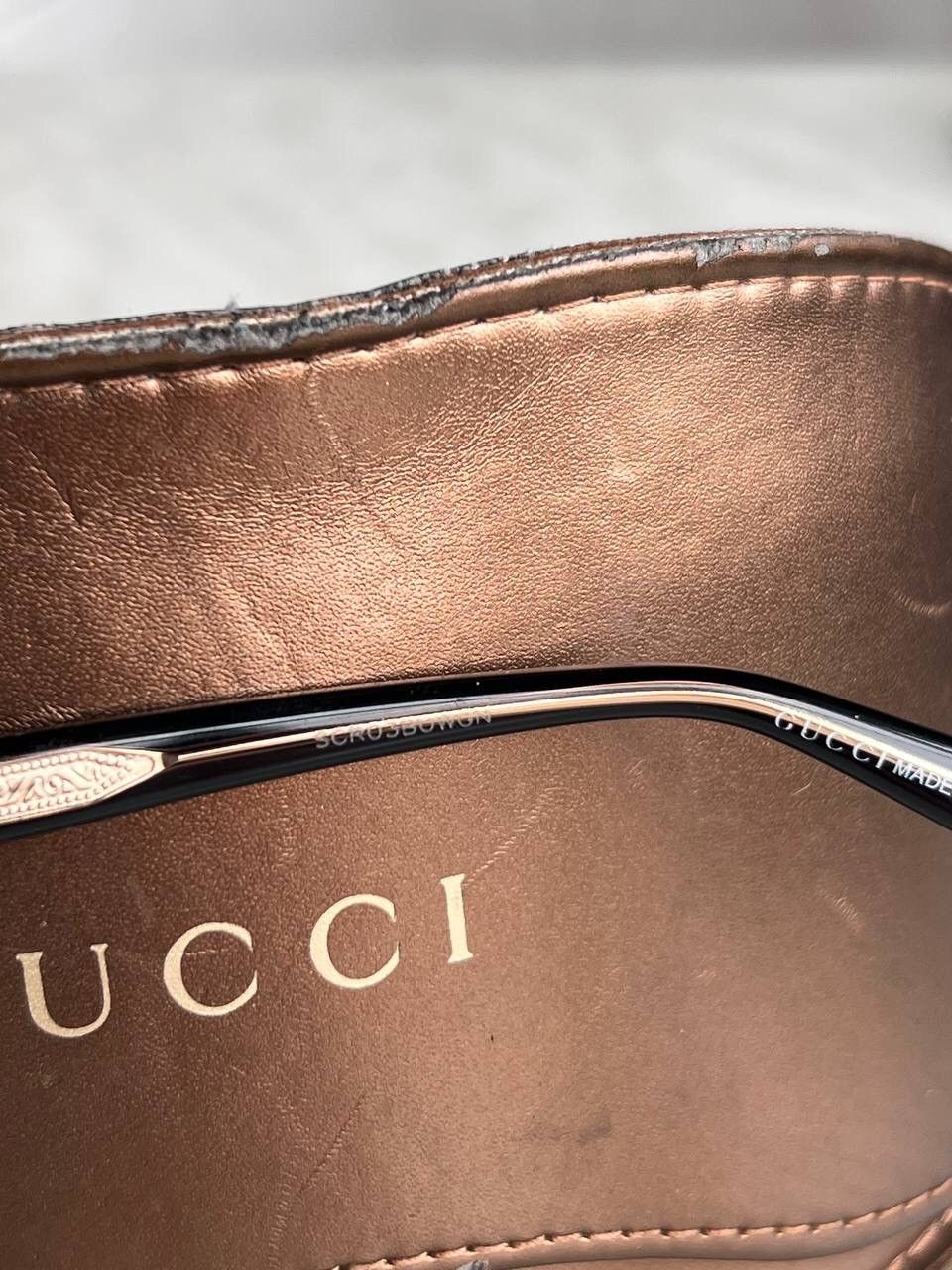 Vintage Gucci Sunglasses Vintage Eyewear's GG3820/S GG Logo Golden Size ONE SIZE - 9 Thumbnail