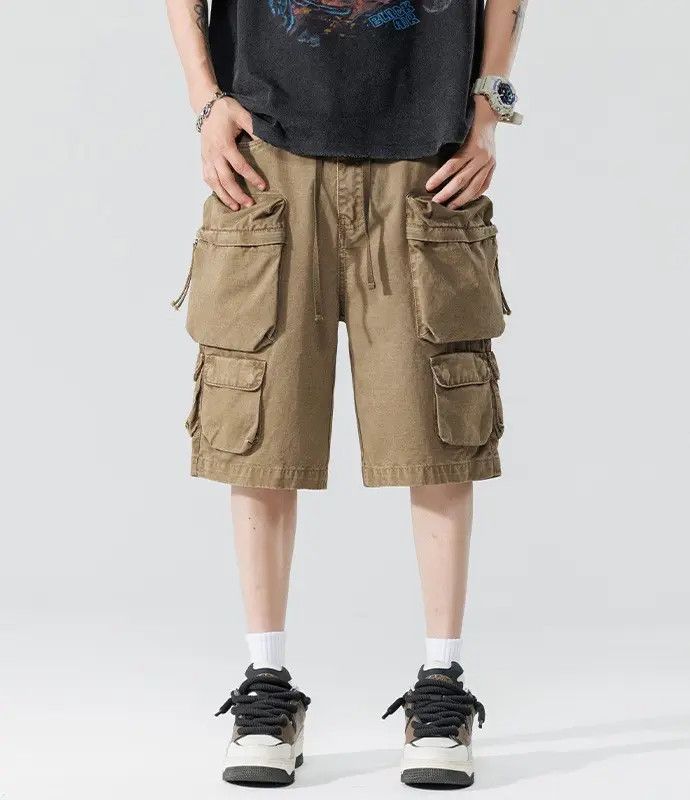 Japanese Brand × Jean Beige Cargo Shorts Size US 34 / EU 50 - 4 Thumbnail