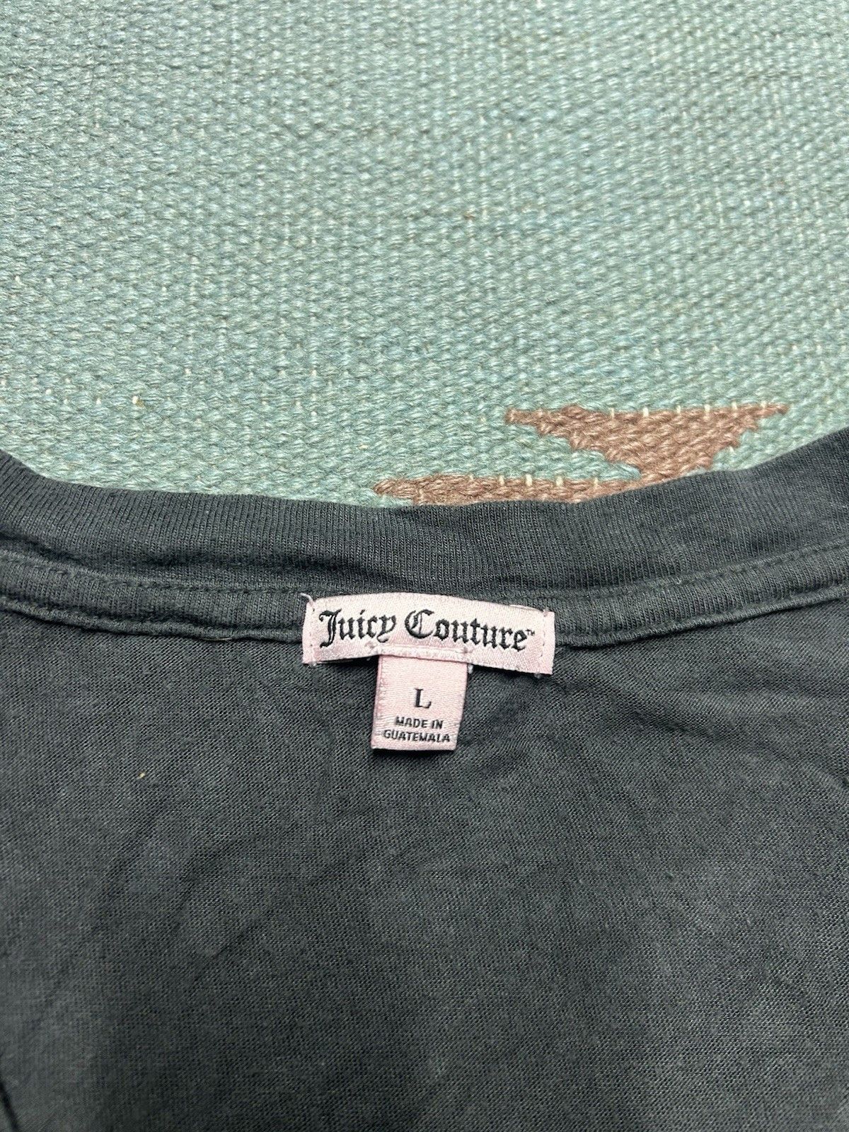 Juicy Couture Juicy couture v neck t shirt rhinestone logo y2k soft Large Size L / US 10 / IT 46 - 3 Thumbnail