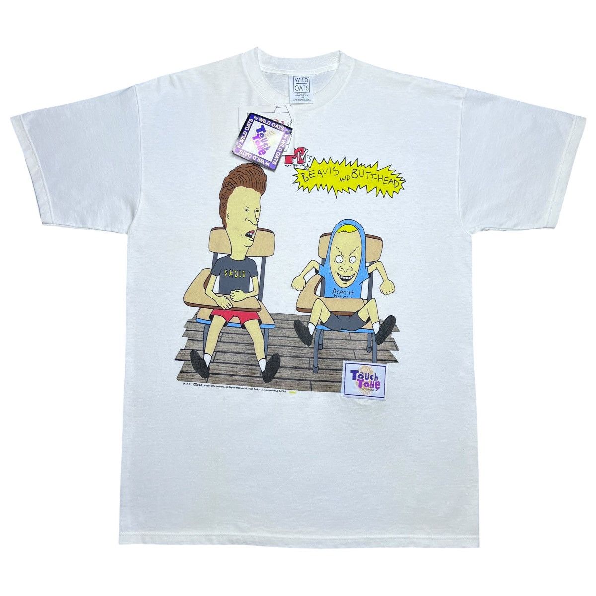 Mtv 1997 MTV Beavis And Butthead Wild Oats Touch Tone T-Shirt Size US L / EU 52-54 / 3 - 1 Thumbnail