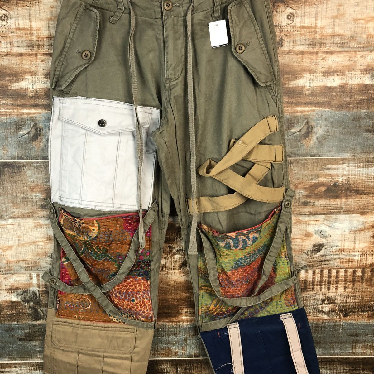 Japanese Brand DL Acoustic reconstruct Cargo Custom utility Pants #C1245 Size US 28 / EU 44 - 5 Thumbnail