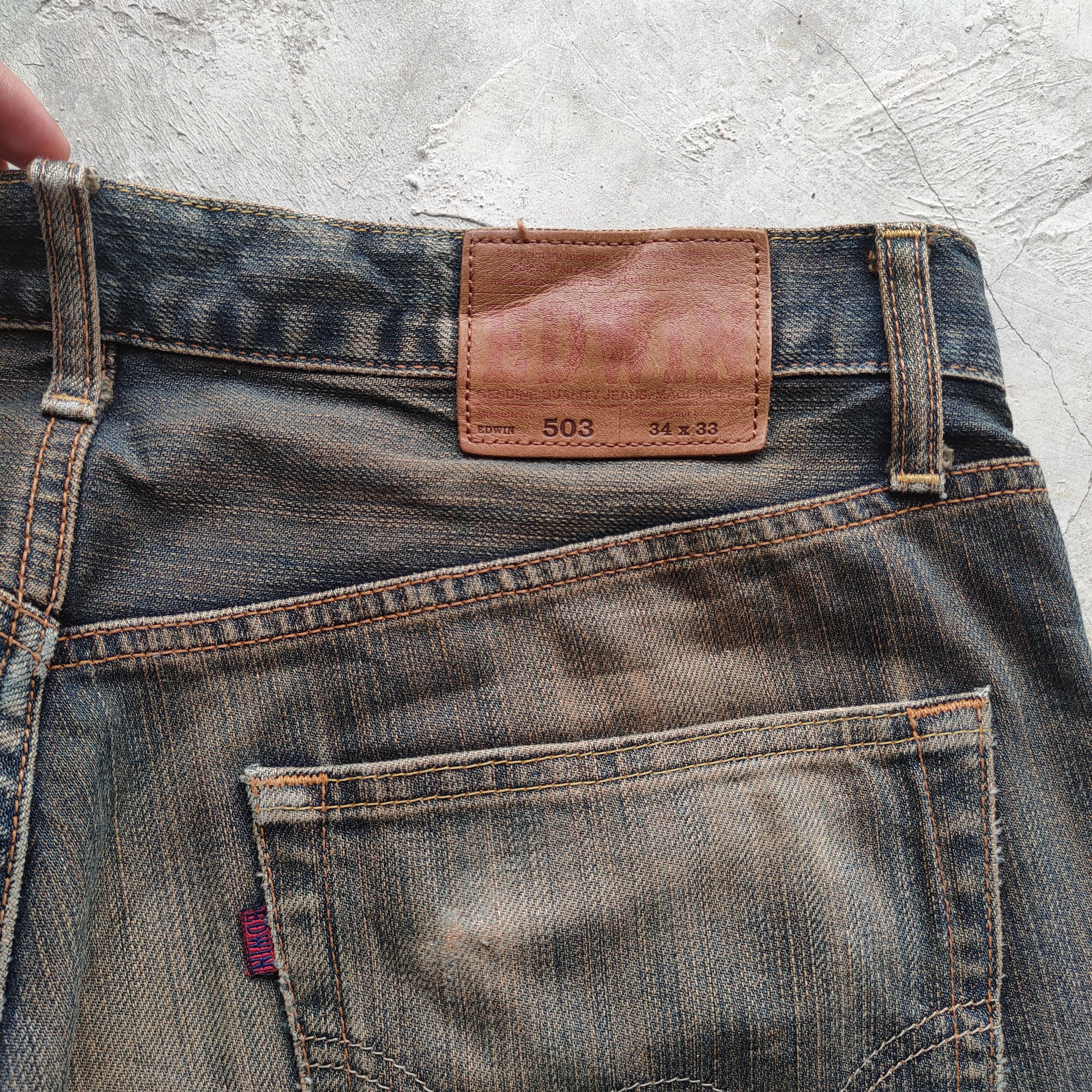 Edwin # VINTAGE EDWIN RUSTY FADED DISTRESSED JEANS PANTS Size US 36 / EU 52 - 10 Thumbnail