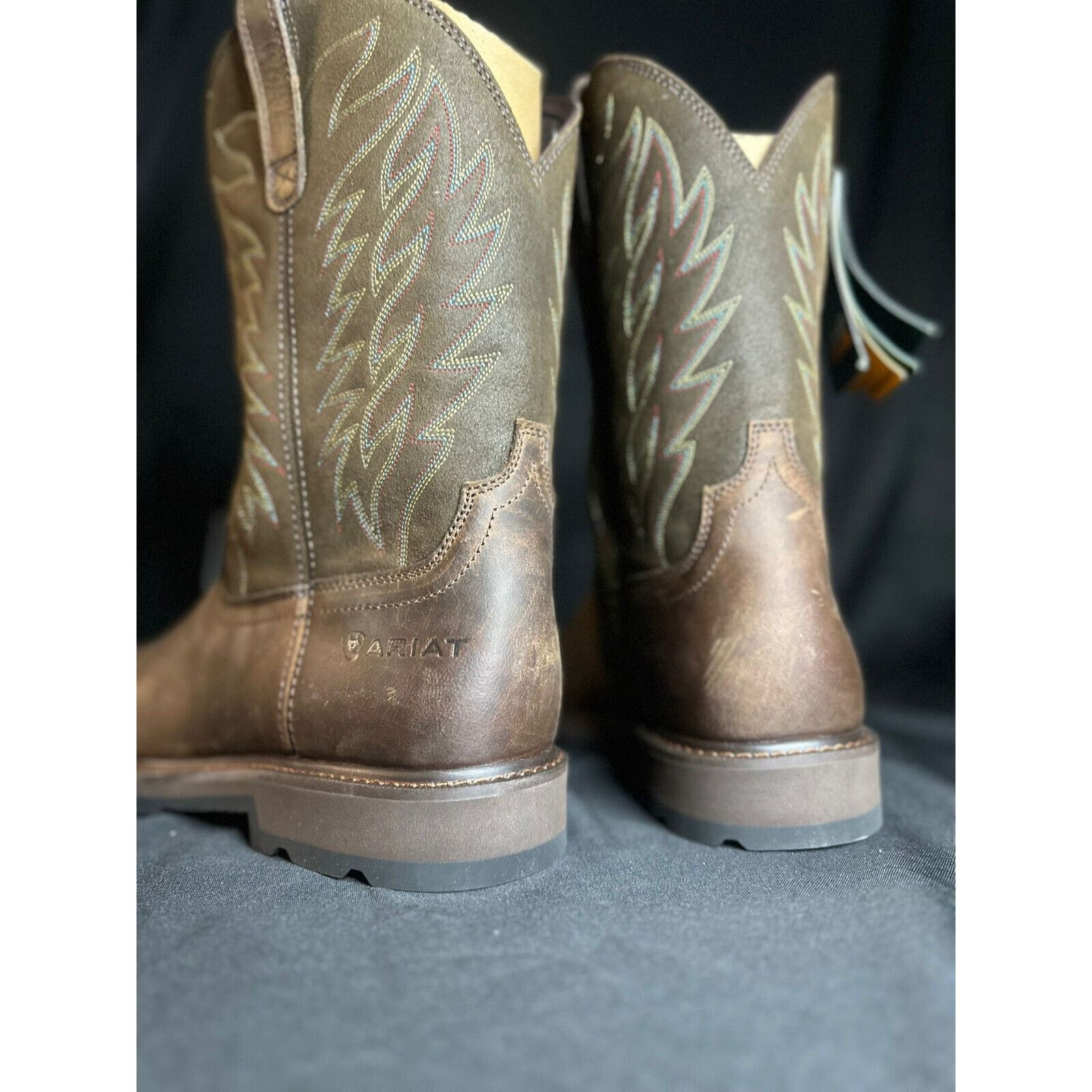 Ariat Ariat Sport Wide Square Toe Men's Size 15 D Brown Leather Size US 15 / EU 48 - 3 Thumbnail