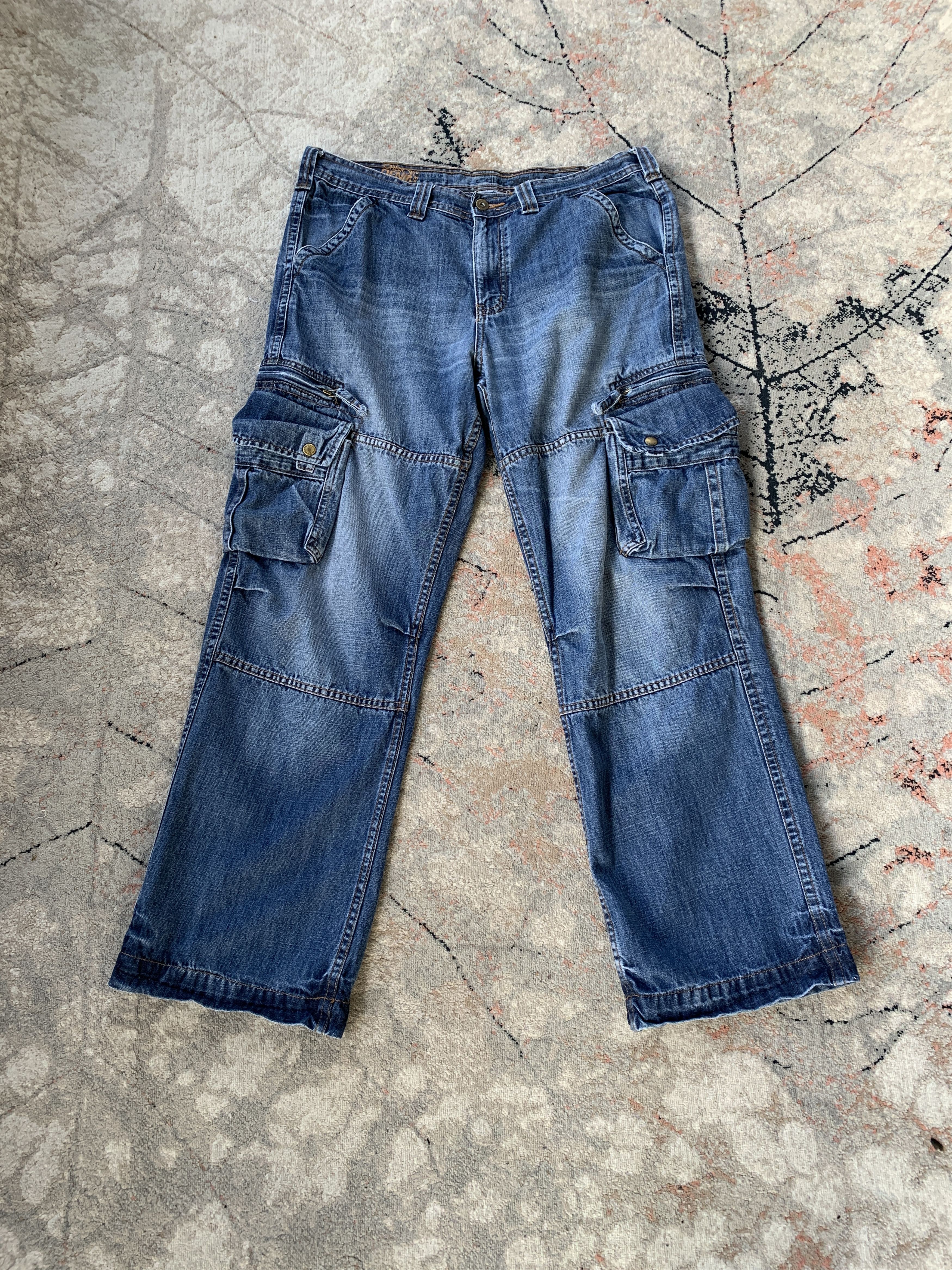 Cherokee × Vintage Vintage Cherokee Cargo Denim Pants Size US 34 / EU 50 - 1 Thumbnail