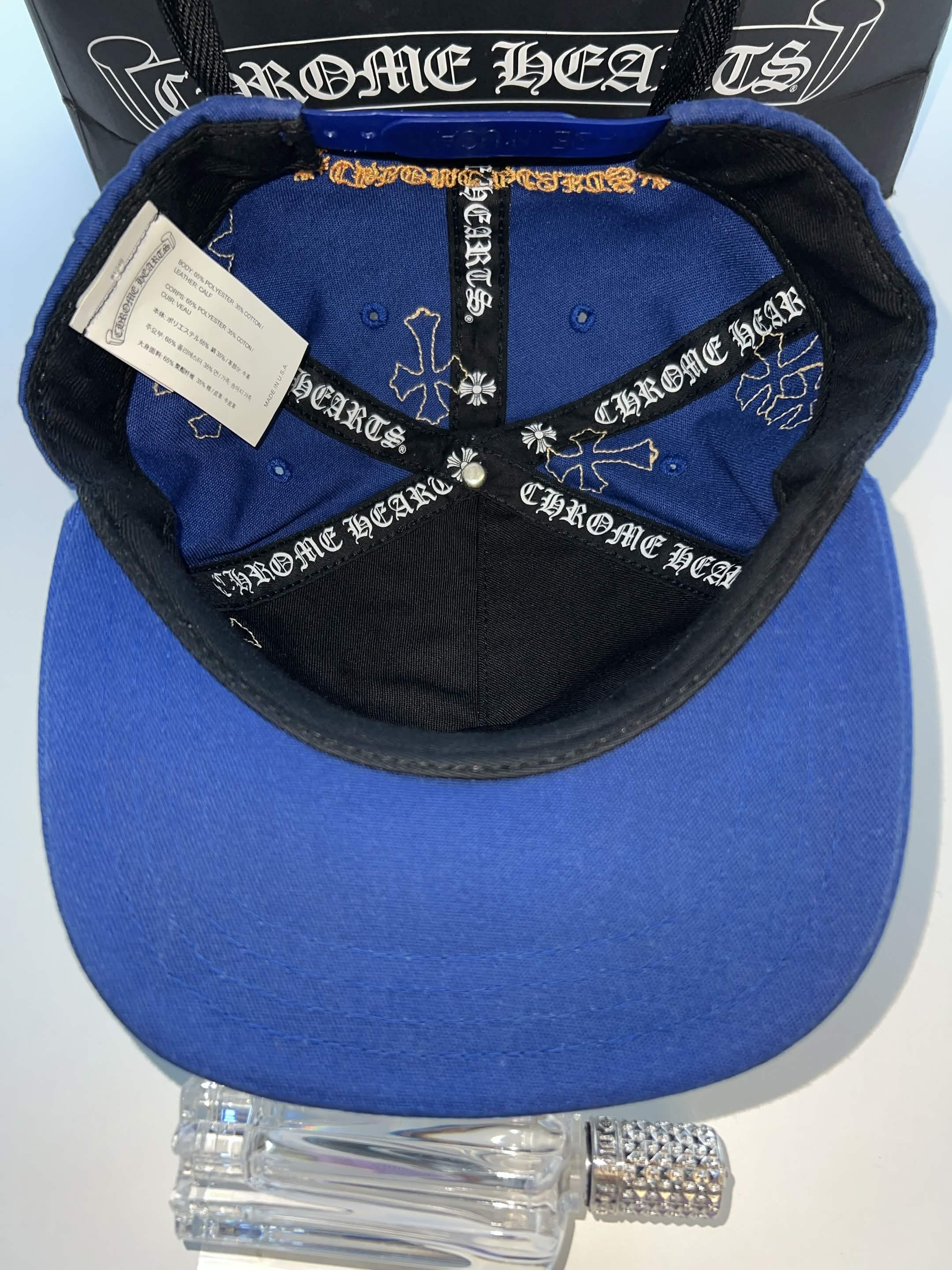 Chrome Hearts Chrome Hearts Cross Patch Hat (Blue/Yellow) Size ONE SIZE - 3 Thumbnail