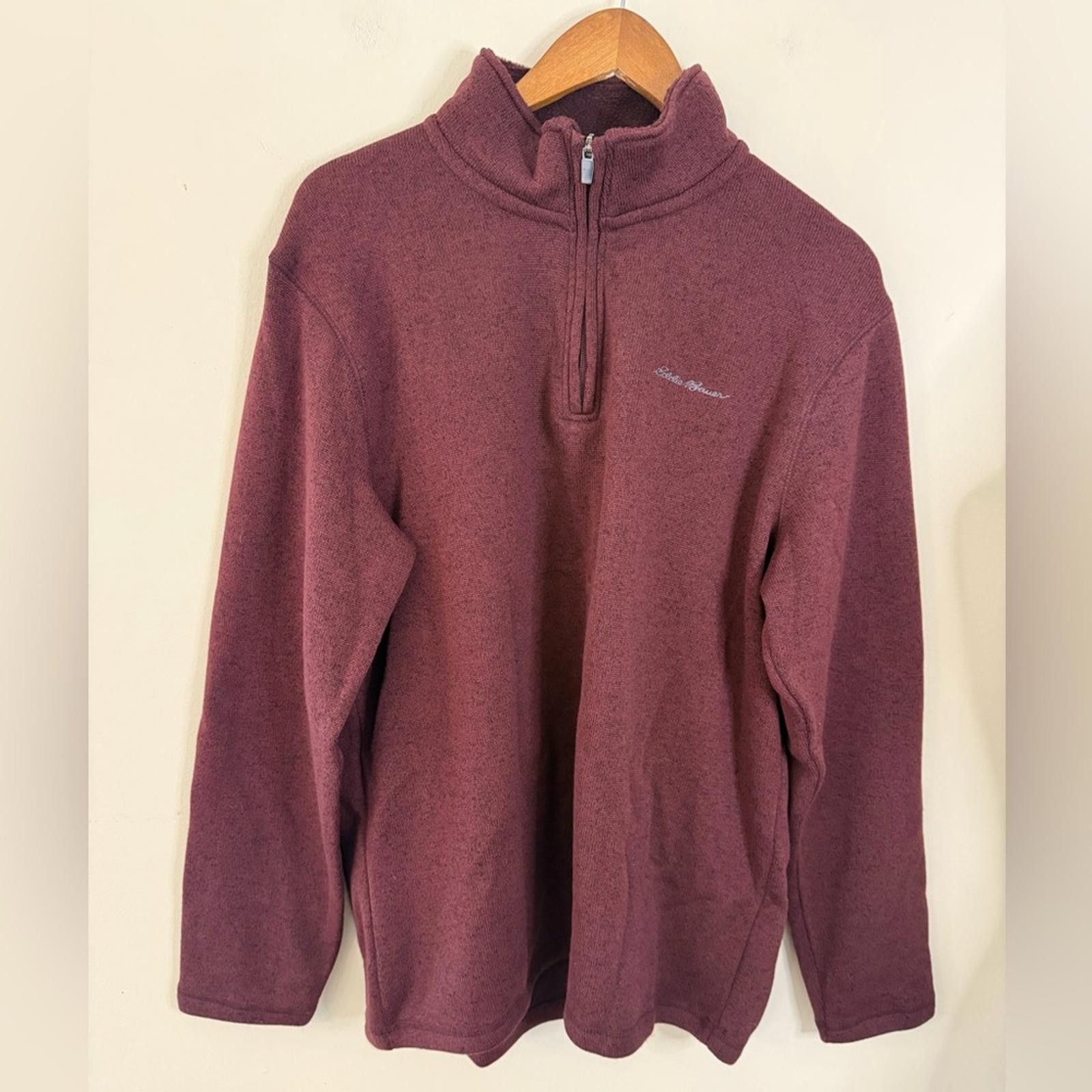 Eddie Bauer Eddie Bauer fleece lined jacket 1/4 zip mock turtleneck LG Size US L / EU 52-54 / 3 - 1 Thumbnail