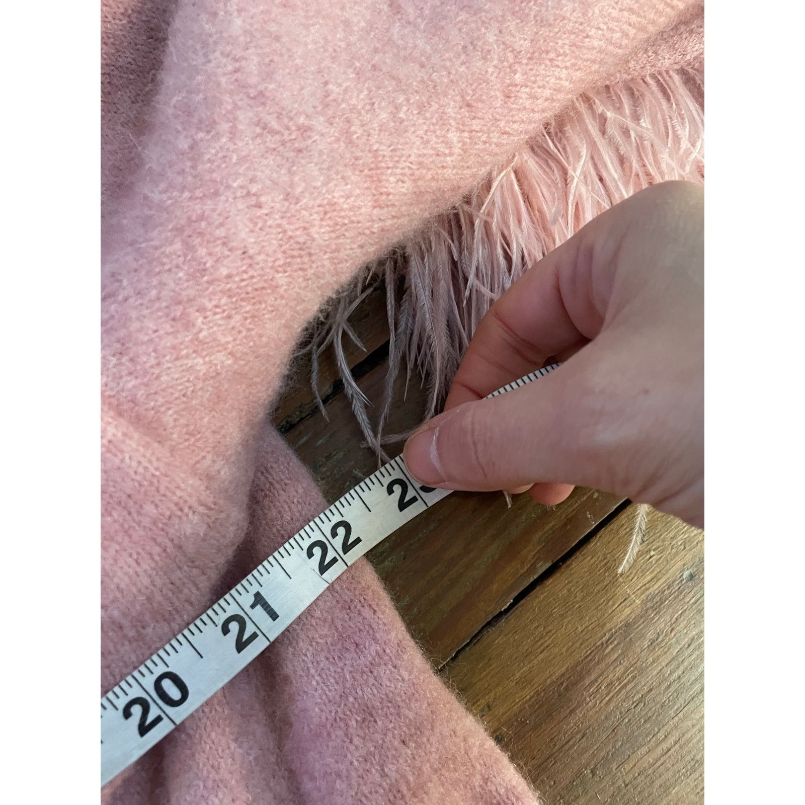 Cinq a Sept Cinq à Sept Pink Feather Trim Wool Blend Sweater Size Small Size S / US 4 / IT 40 - 13 Thumbnail