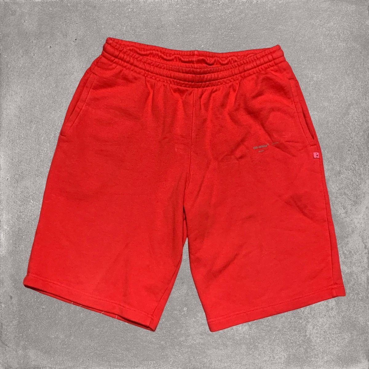 Off-White Off White XL Shorts Outline Diag Red Bottoms Virgil Abloh Size US 36 / EU 52 - 2 Thumbnail