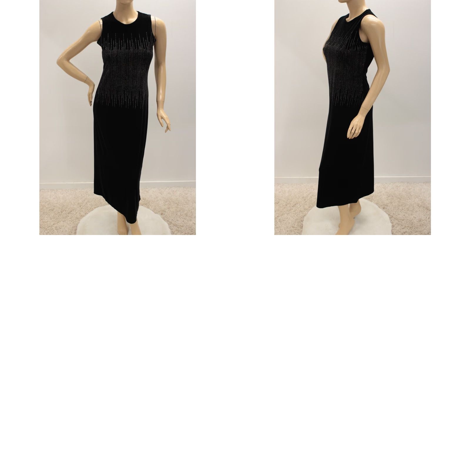 Velvet VINTAGE Ronni Nicole Velvet Maxi Dress Women's 8P Black Sequined Sexy Sparkle Bodycon Size M / US 6-8 / IT 42-44 - 8 Thumbnail