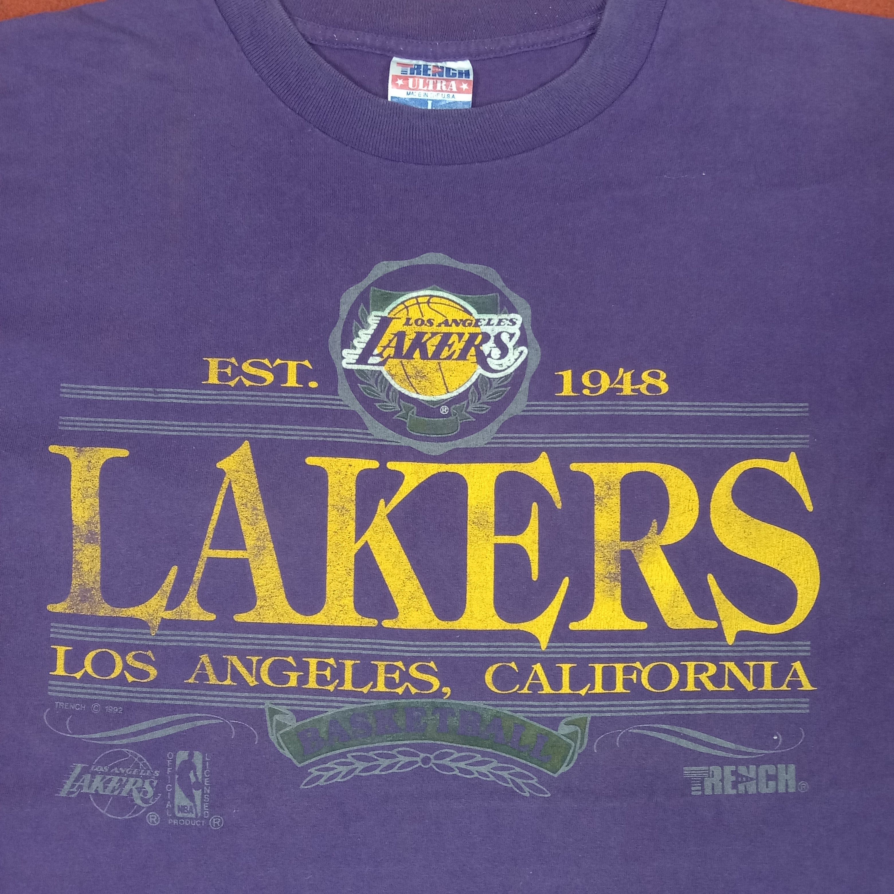 NBA × Vintage Lakers Los Angeles California NBA Vintage Tshirt Size US L / EU 52-54 / 3 - 2 Thumbnail