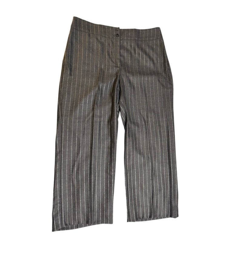 Armani Collezioni Armani Collezioni Pinstripe Wool-Blend Pants Size 16 (52 IT) Size 38" / US 16 / IT 52 - 1 Thumbnail