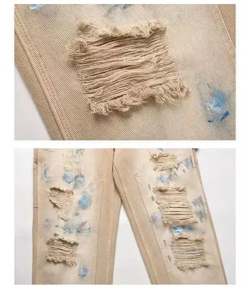 Designer × Japanese Brand × Vintage carpenter baggy ripped damaged pants Size US 32 / EU 48 - 3 Thumbnail