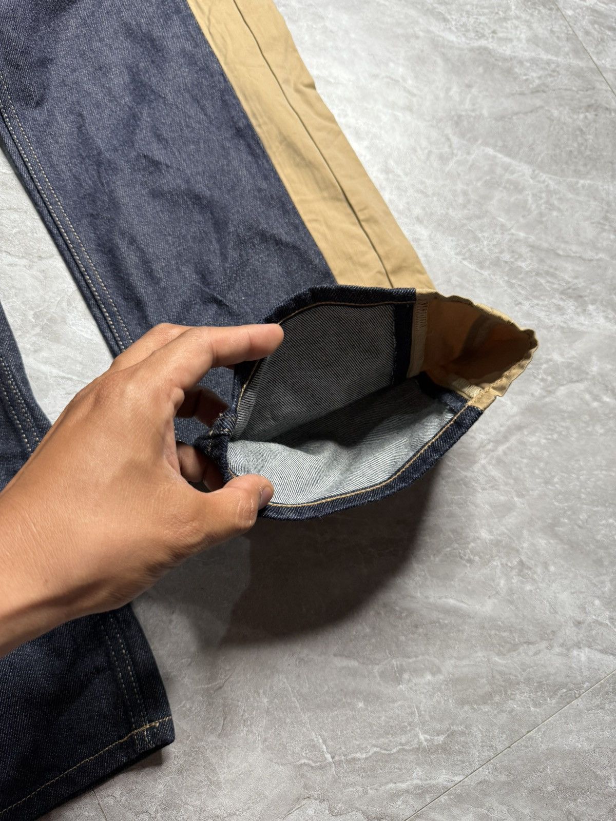 Alexander McQueen Alexander Mcqueen F/W 19 Hybrid Blue Gabardine Panel Jeans Size US 32 / EU 48 - 10 Thumbnail