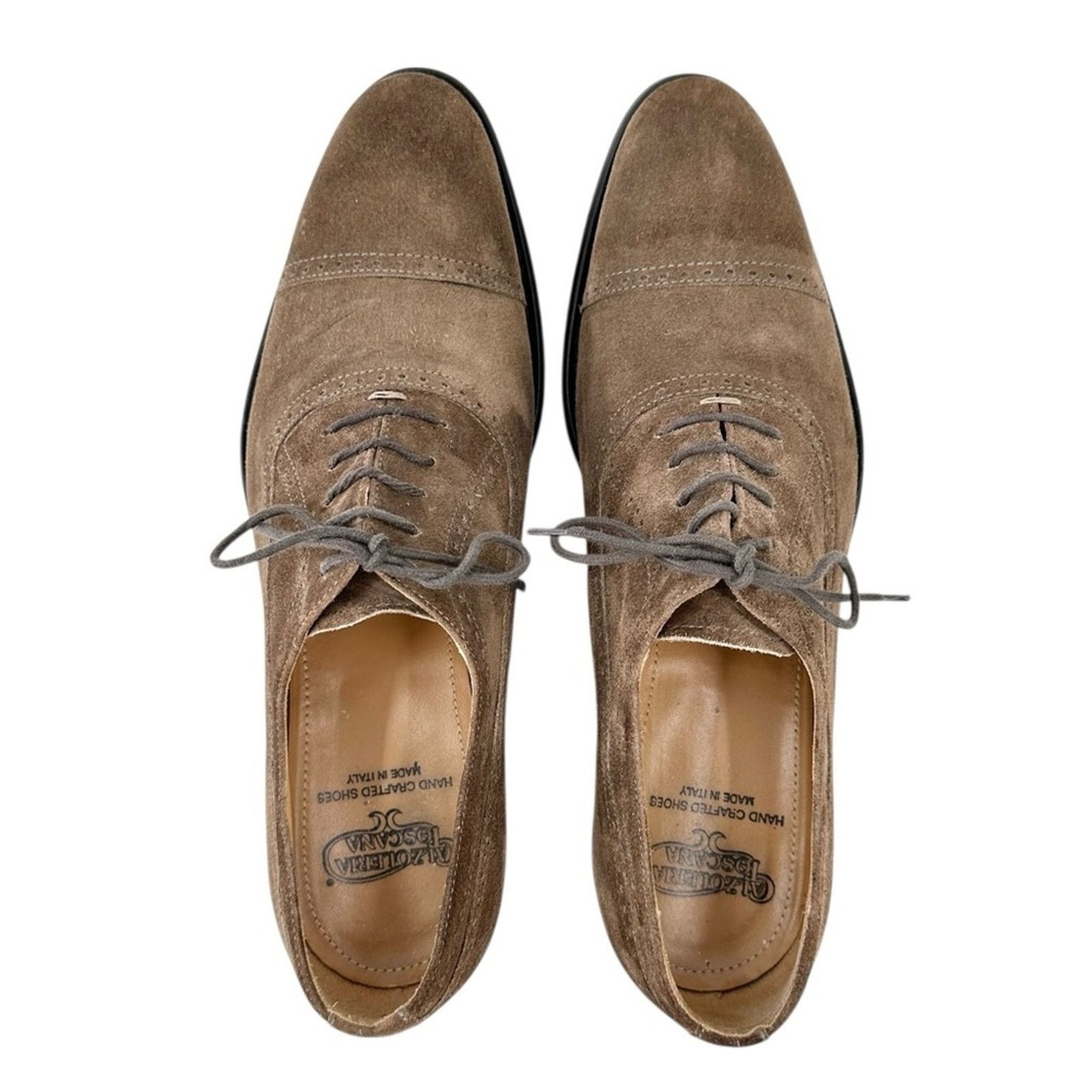 Other Calzoleria Toscana Suede Leather Brogue Cup Toe Oxfords Size US 10 / EU 43 - 1 Thumbnail