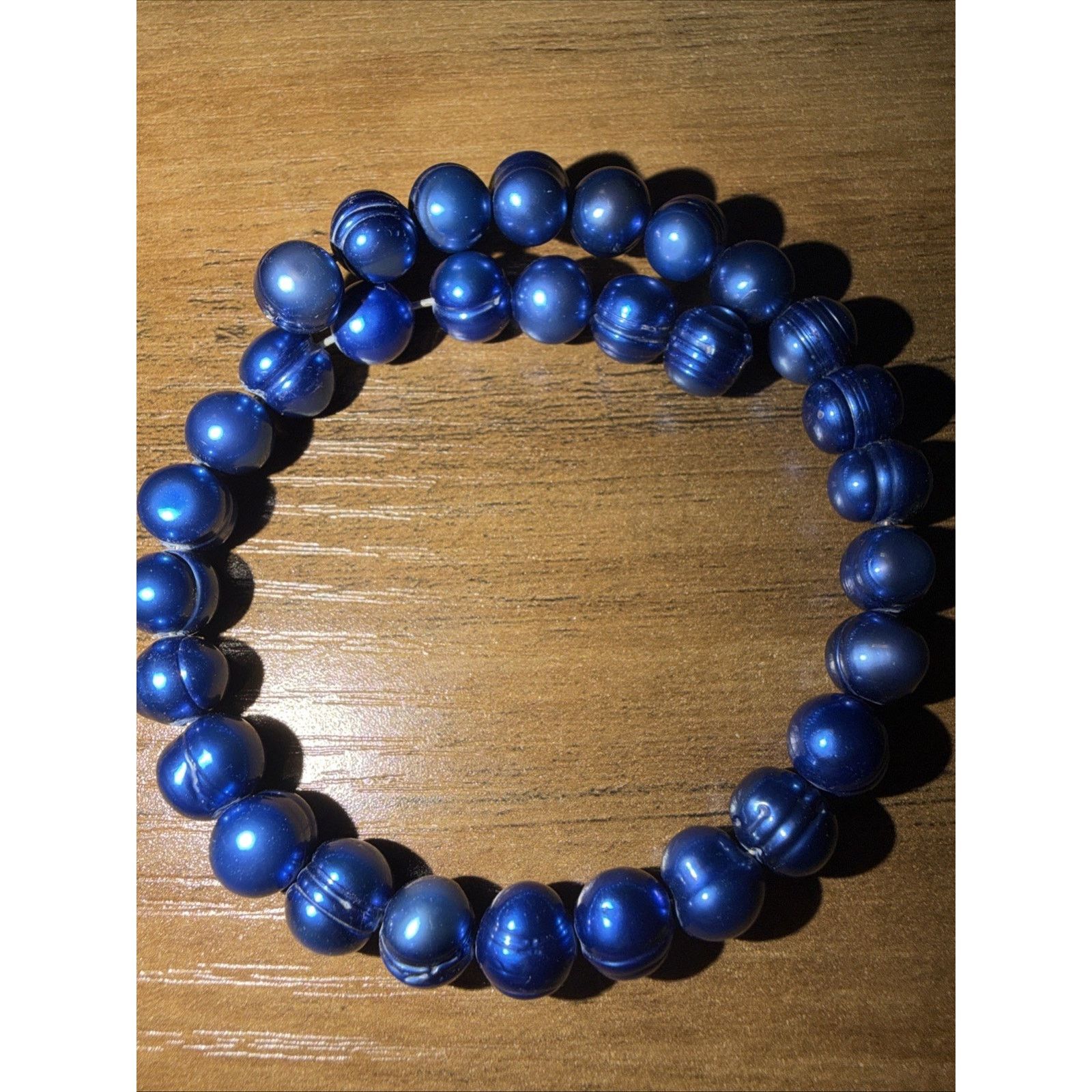 Other Blue Tiger's Eye Bracelet Women Natural Stone Beaded Size ONE SIZE - 4 Thumbnail