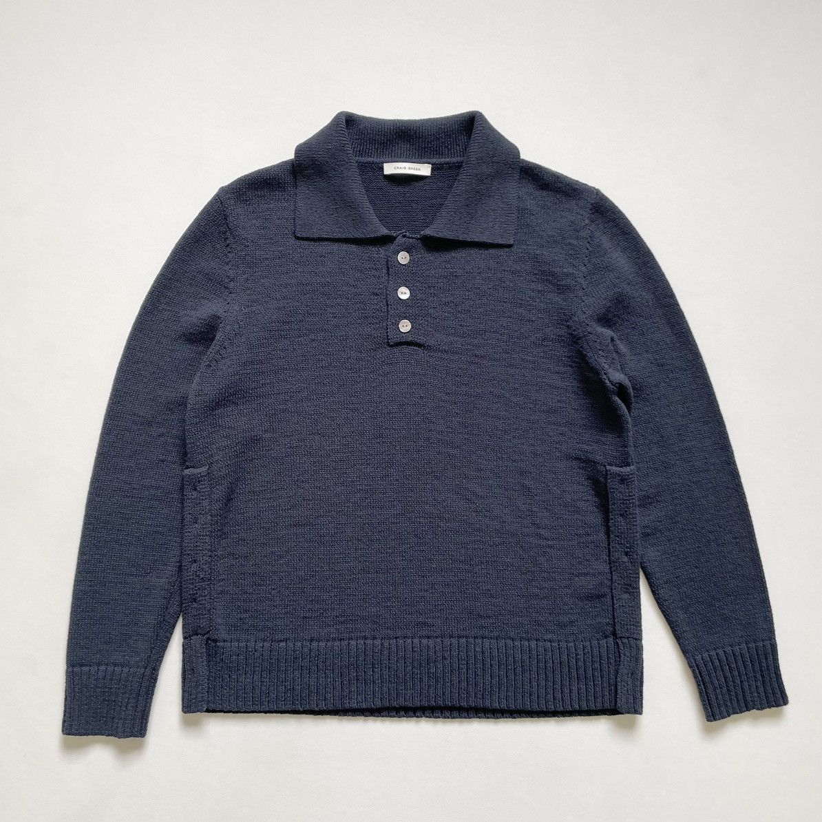 Craig Green Sample Textured Knit Polo Sweater Size US M / EU 48-50 / 2 - 12 Thumbnail