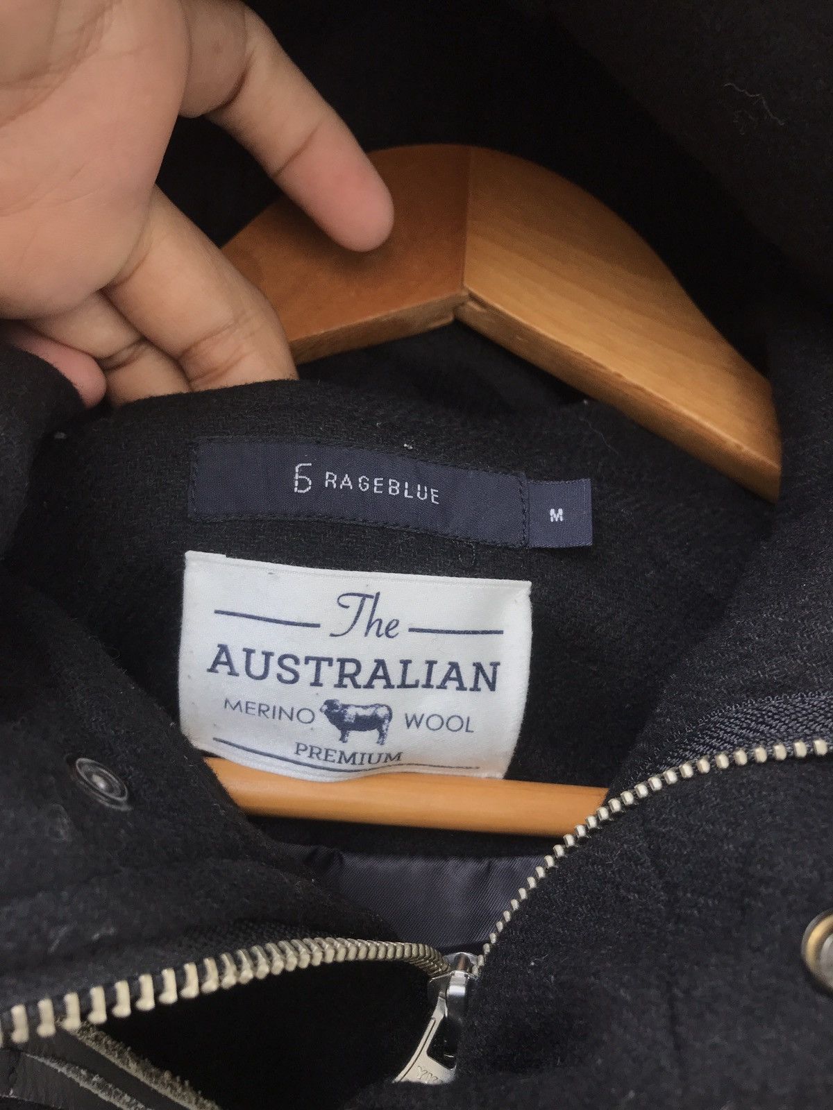 Japanese Brand × RAGEBLUE Vintage Rageblue wool hooded jacket Size US M / EU 48-50 / 2 - 5 Thumbnail